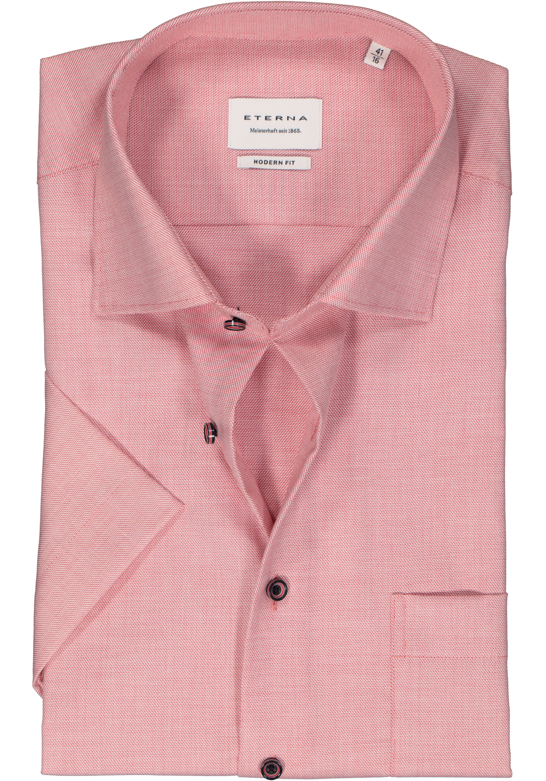 1-4067159342517_eterna-overhemd_HR ETERNA modern fit overhemd korte mouw, twill, roze