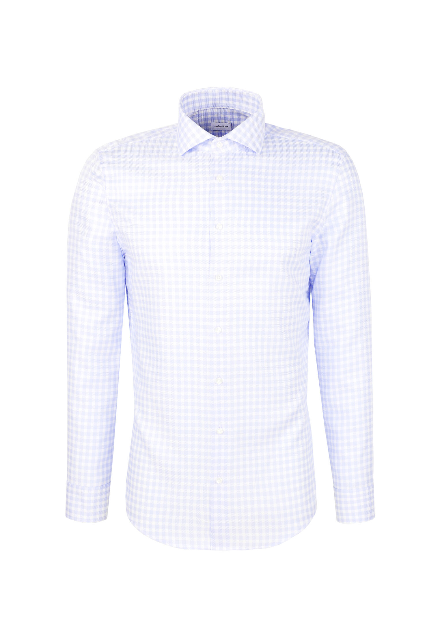 Seidensticker slim fit overhemd, popeline, blauw geruit