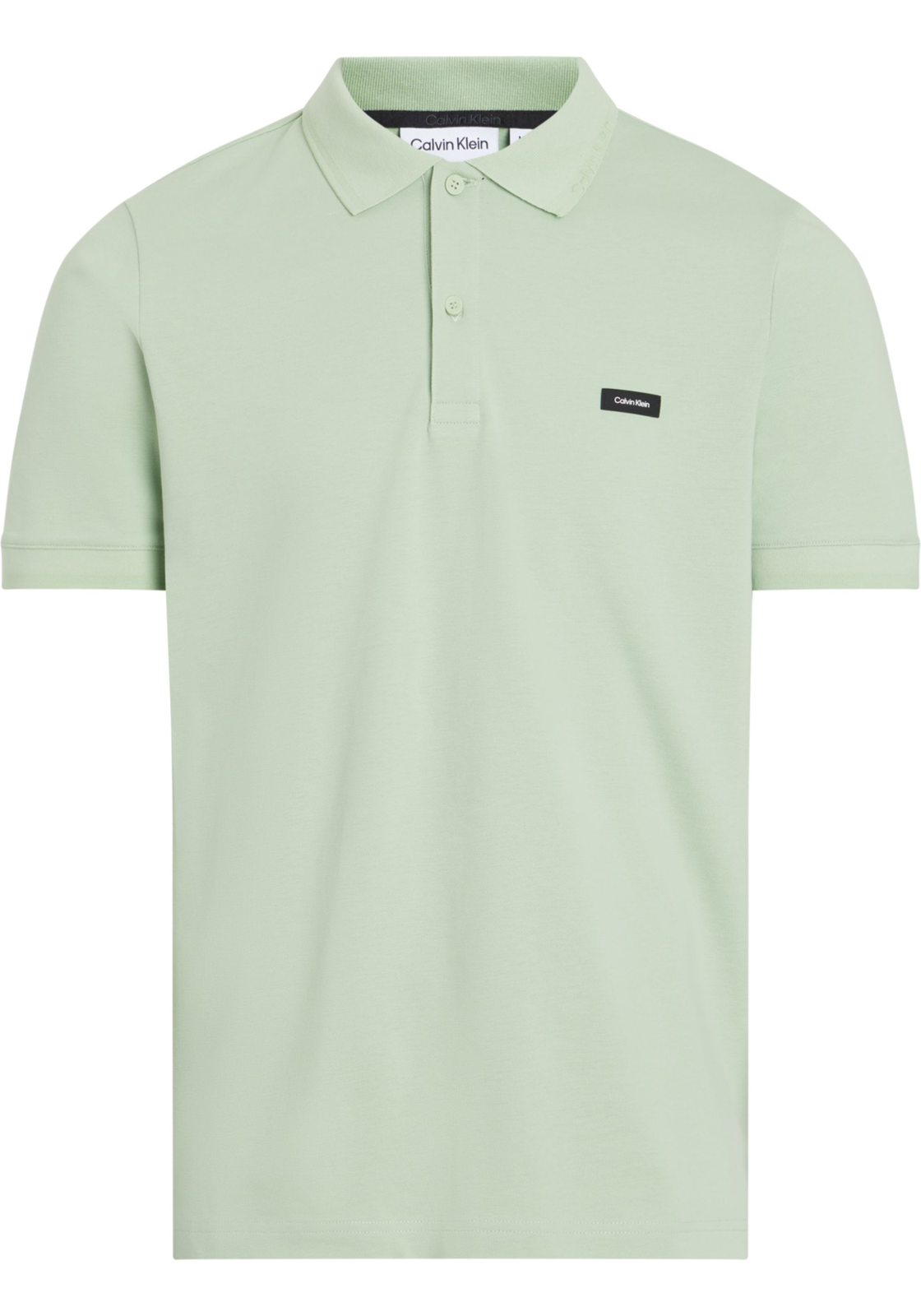 1-8720109253399-calvin_klein-polo-V24_HR Calvin Klein Thermo Tech Pique Slim Polo, heren poloshirt, lichtgroen