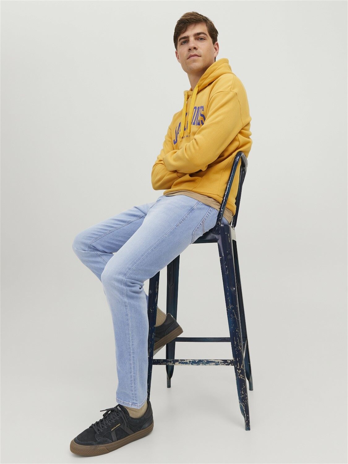 JACK & JONES Glenn Original loose fit, heren jeans, denimblauw