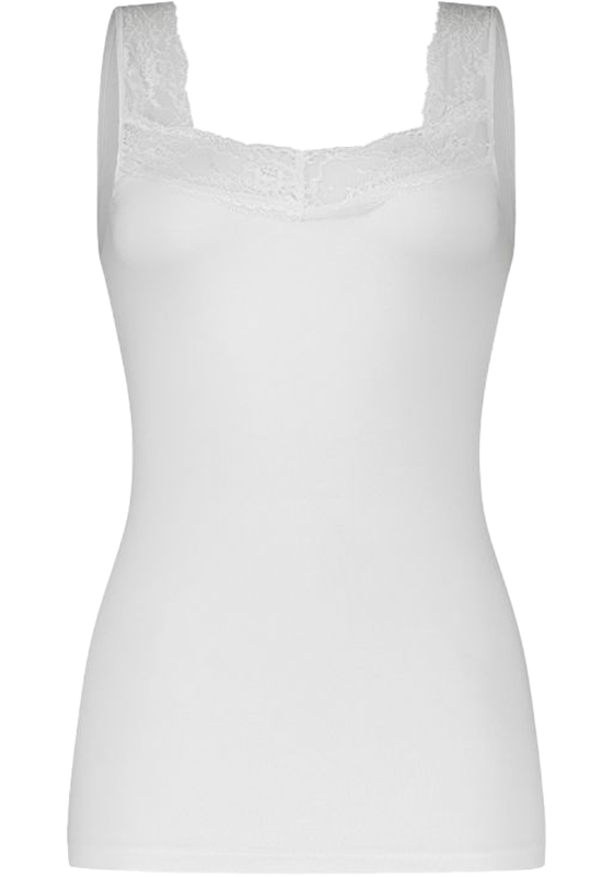 TEN CATE Basics women singlet met kant (1-pack), dames singlet, wit TEN CATE Basics women singlet met kant (1-pack), dames singlet, wit