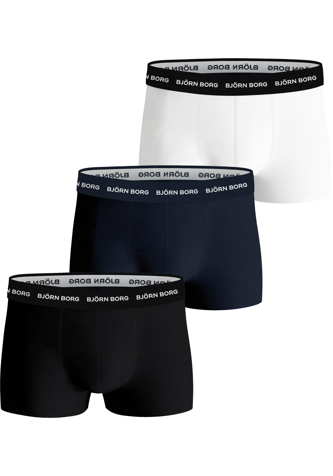 Bjorn Borg Cotton Stretch trunks, heren boxers korte pijp (3-pack), multicolor Bjorn Borg Cotton Stretch trunks, heren boxers korte pijp (3-pack), multicolor