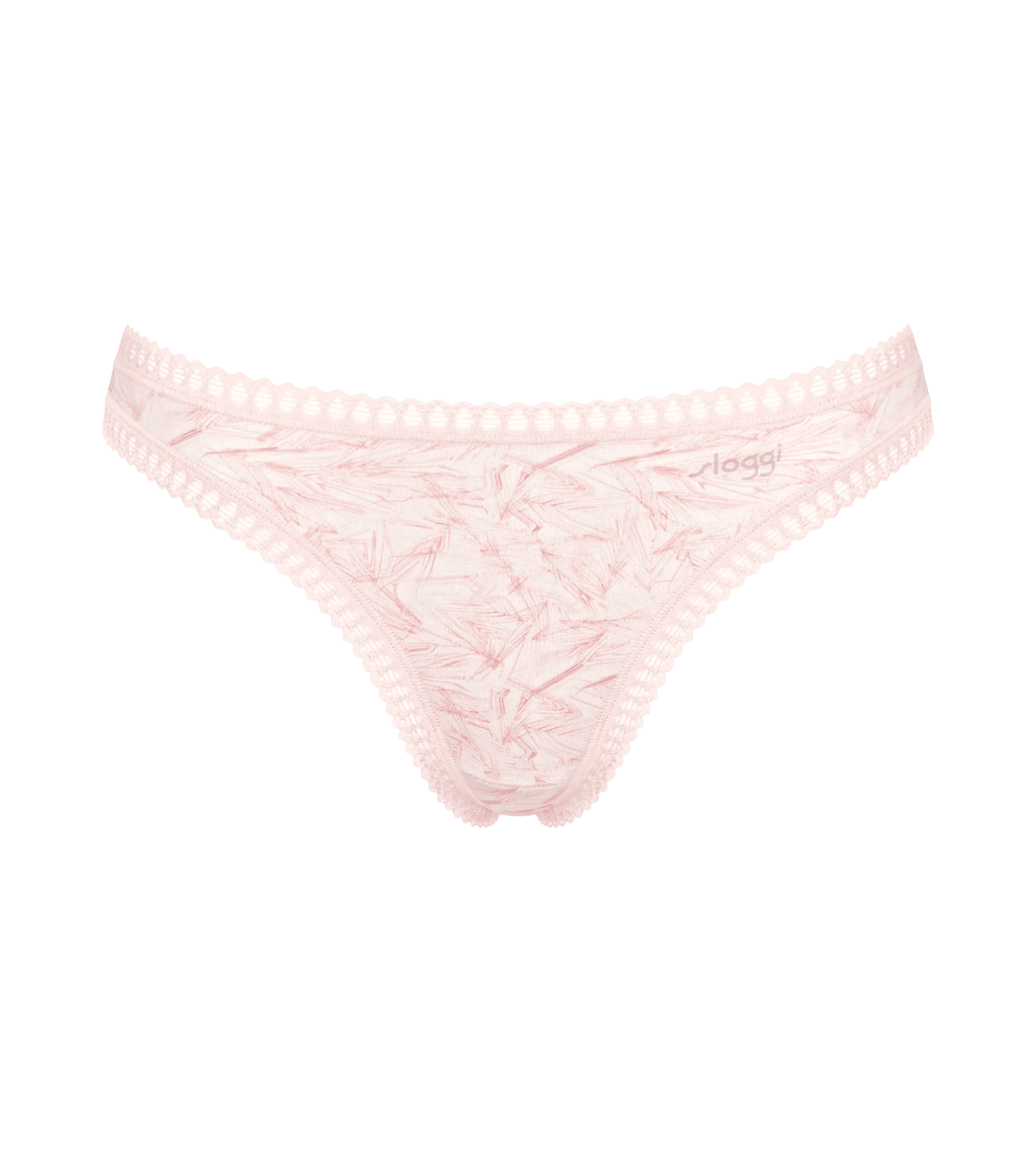 Sloggi Women GO Crush String (3-pack), dames string, lichroze, flamingo roze en roze met wit dessin