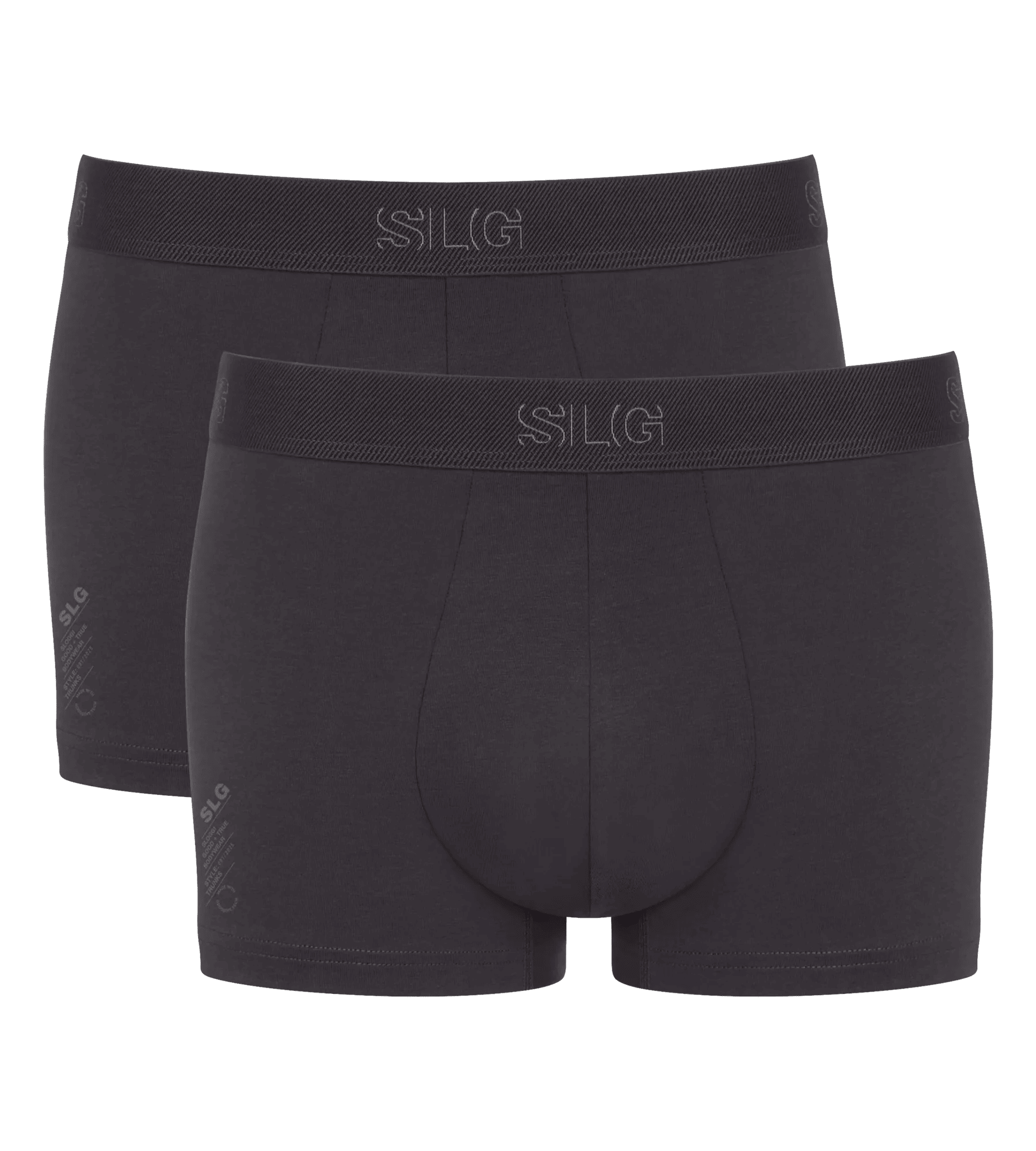 Sloggi Men SLG Base Trunk, heren boxershorts korte pijp (2-pack), donkergrijs