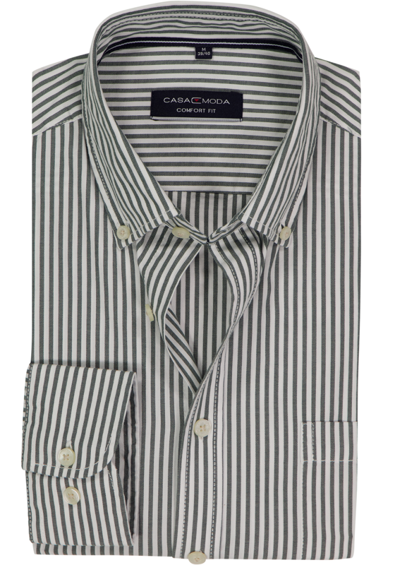 CASA MODA Sport comfort fit overhemd, Oxford, diep donkergroen met wit gestreept CASA MODA Sport comfort fit overhemd, Oxford, diep donkergroen met wit gestreept