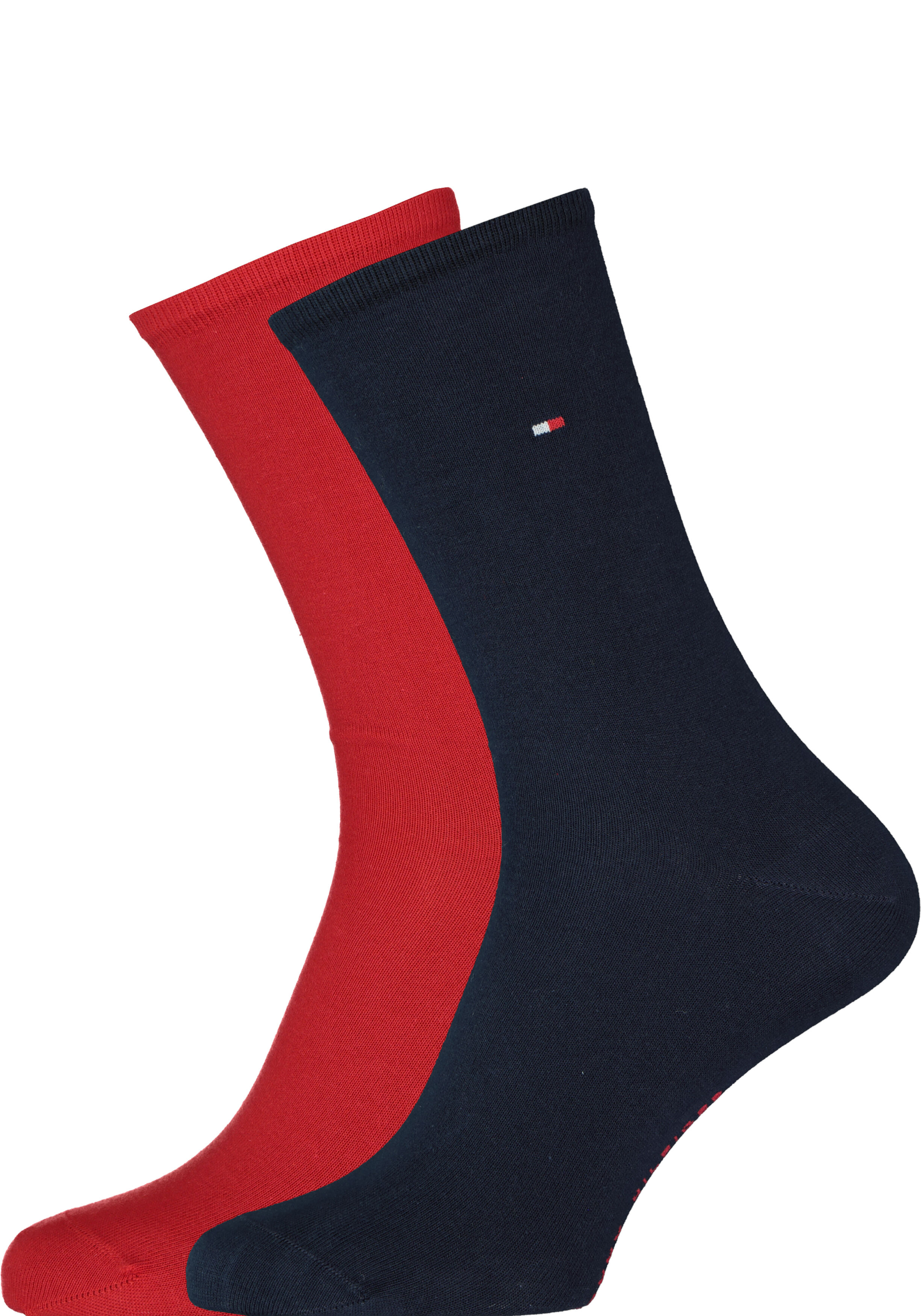 Tommy Hilfiger damessokken Casual (2-pack), uni katoen, Tommy rood en blauw