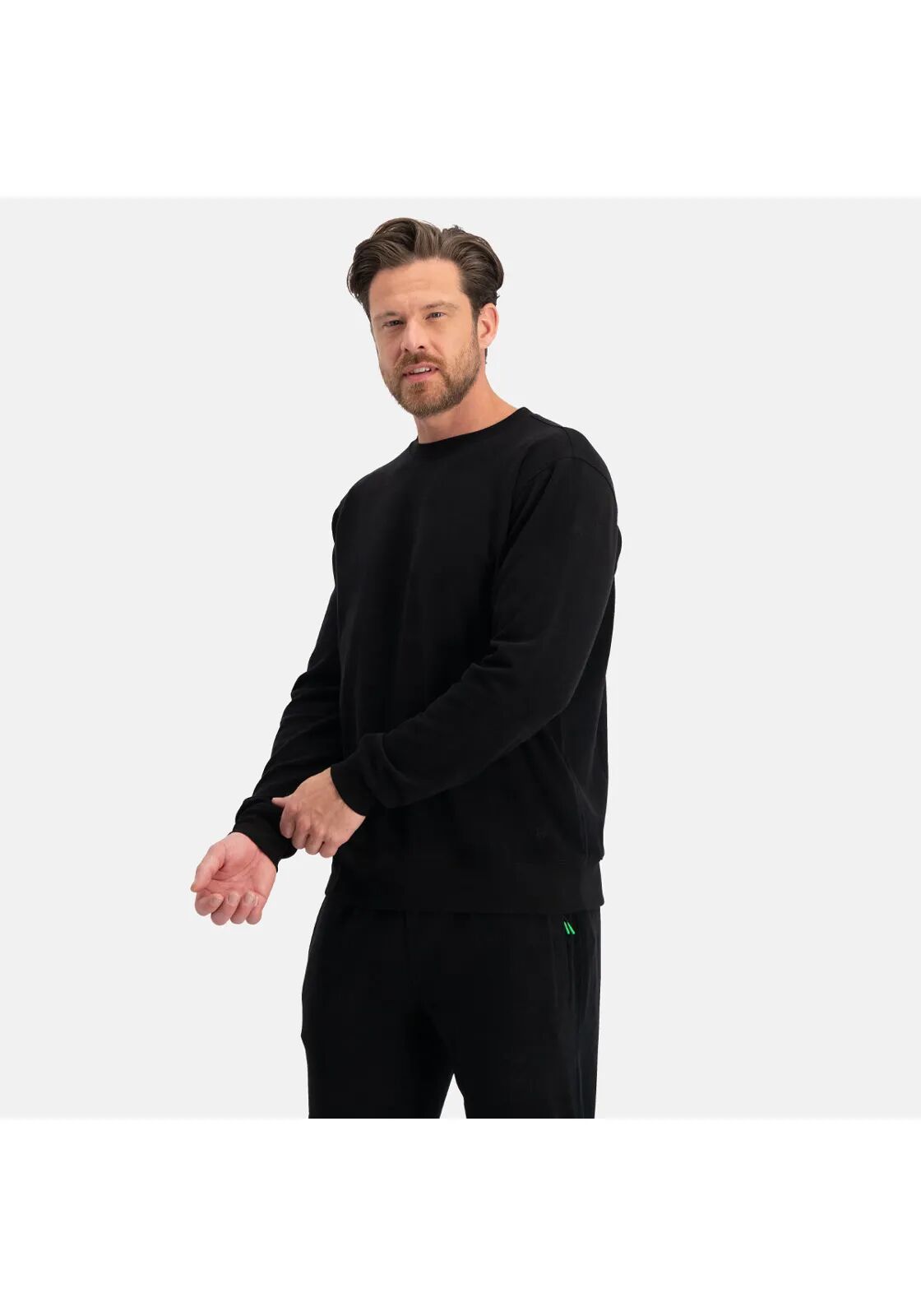 Shop de look: Bamboo Basics heren lounge set zwart
