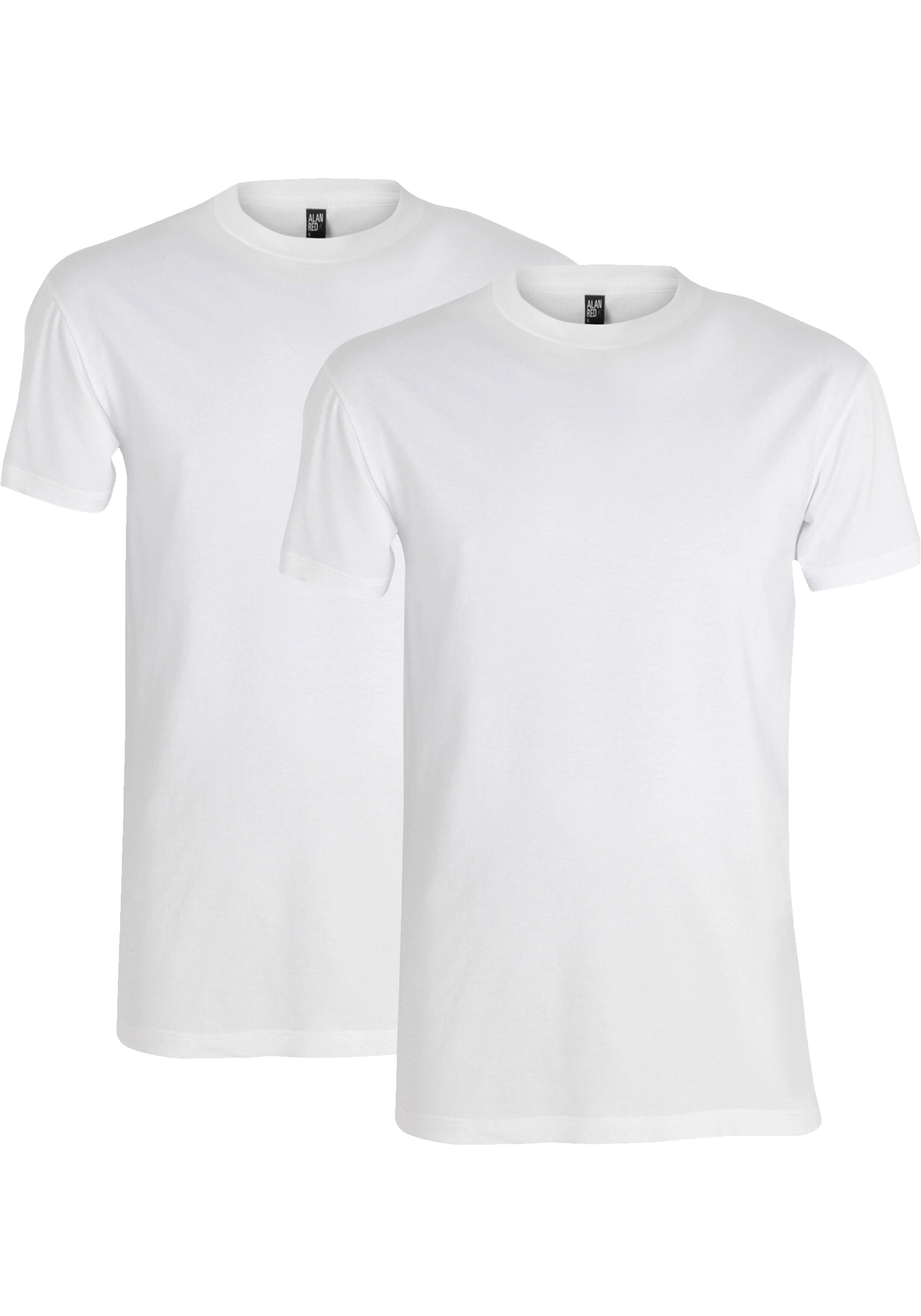 ALAN RED T-shirts OAKVILLE (2-pack), O-hals stretch, wit