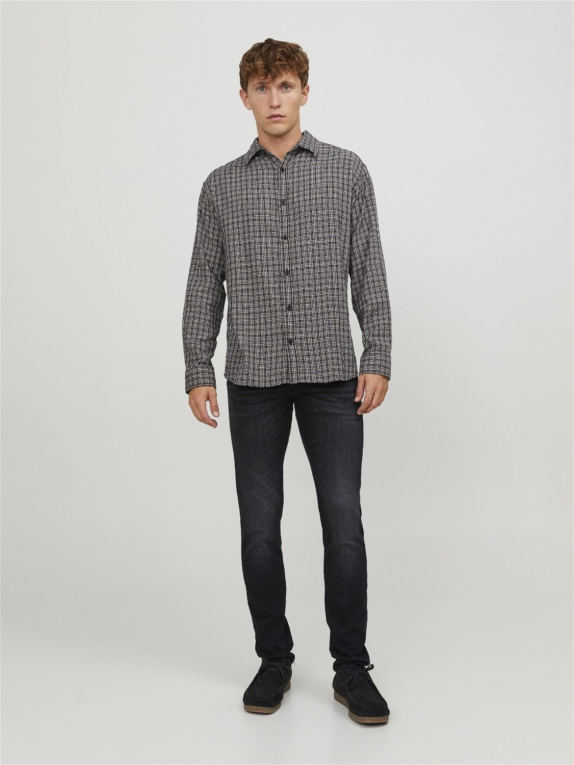 JACK & JONES Glenn Icon loose fit, heren jeans, zwart denim