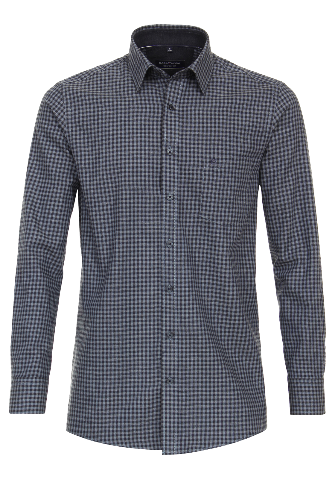 CASA MODA Sport comfort fit overhemd, flanel, blauw geruit CASA MODA Sport comfort fit overhemd, flanel, blauw geruit