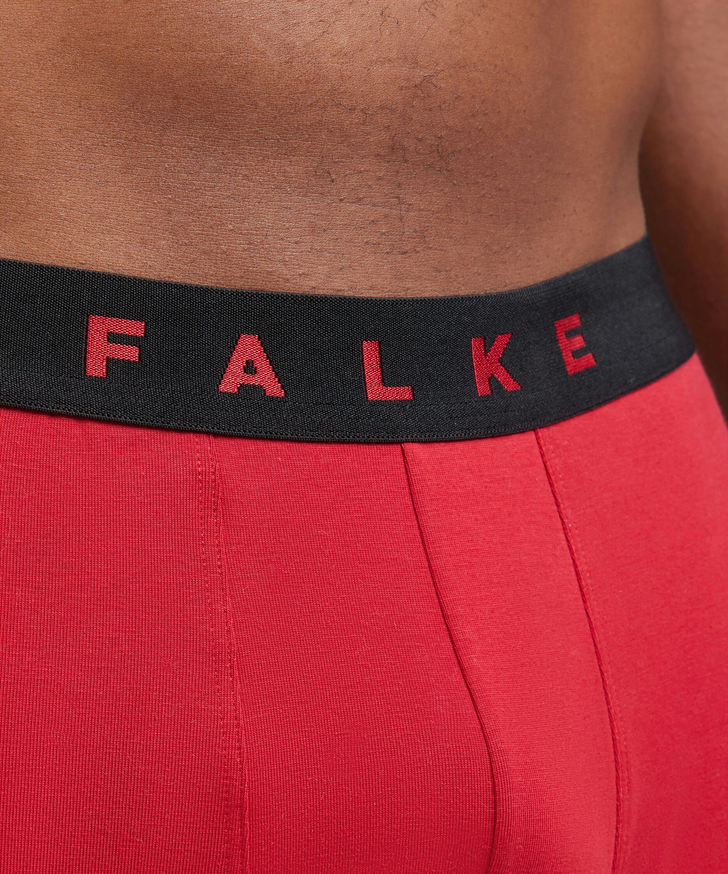 FALKE 2-pack heren boxer Daily Comfort, boxers normale lengte, zwart en rood