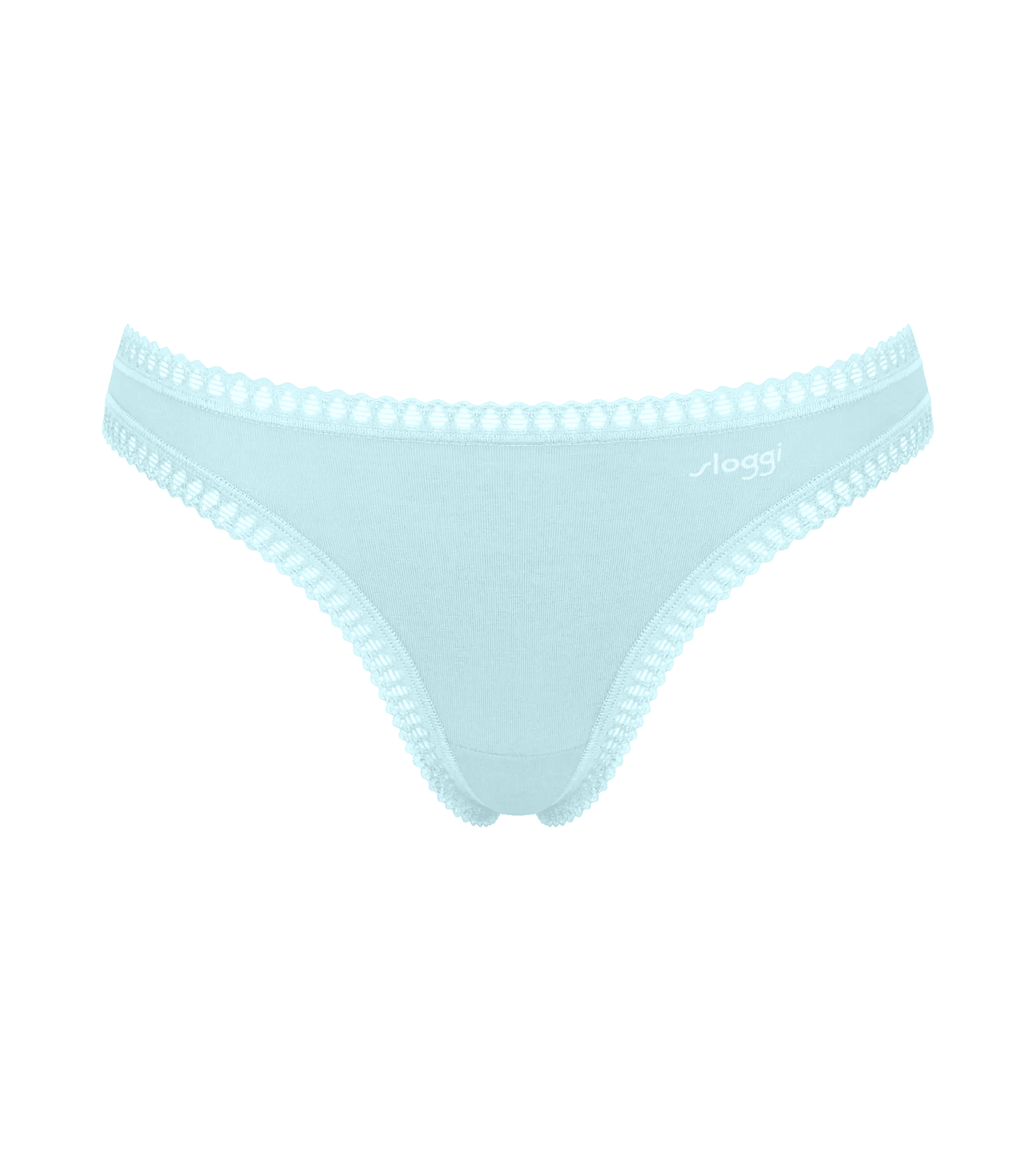 Sloggi Women GO Crush String (3-pack), dames string, lichtblauw, kobaltblauw en blauw, wit en geel gestreept
