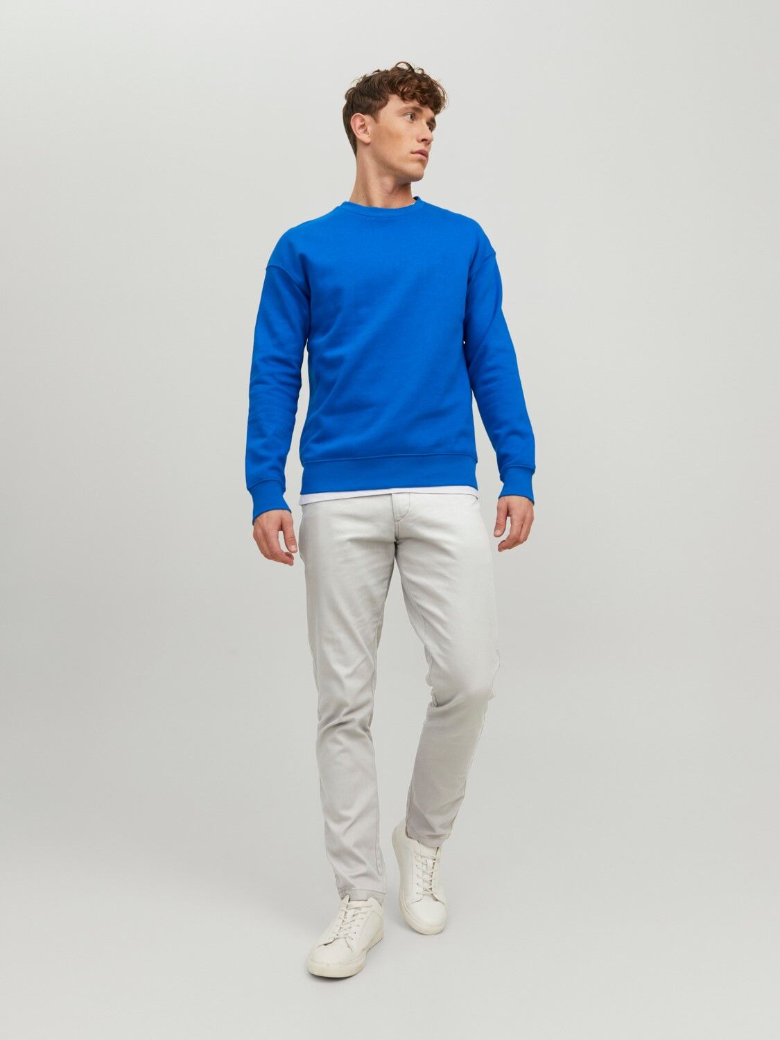 JACK & JONES Marco Dave Ghost Grey loose fit, heren chino, grijs