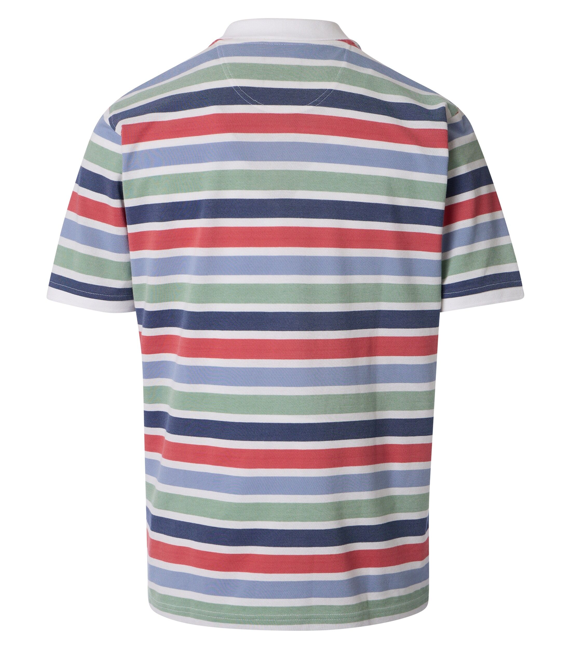 CASA MODA comfort fit heren polo, rood dessin