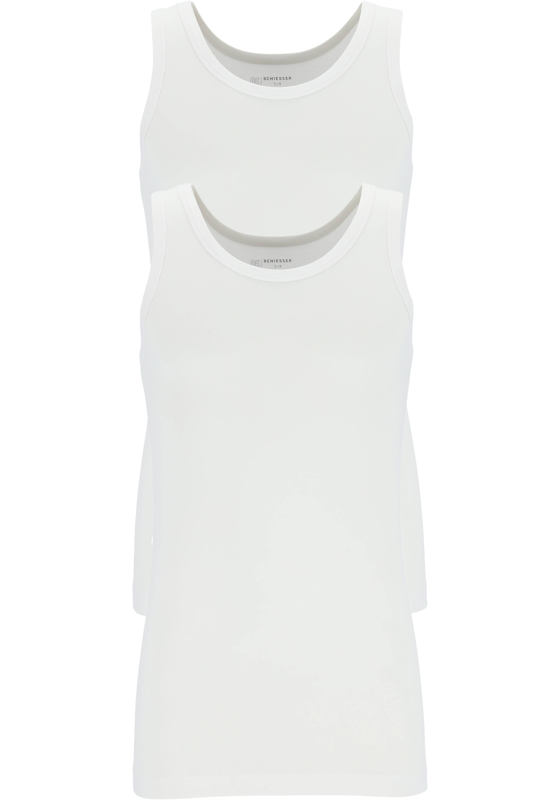 SCHIESSER 95/5 singlets (2-pack), O-hals, wit SCHIESSER 95/5 singlets (2-pack), O-hals, wit