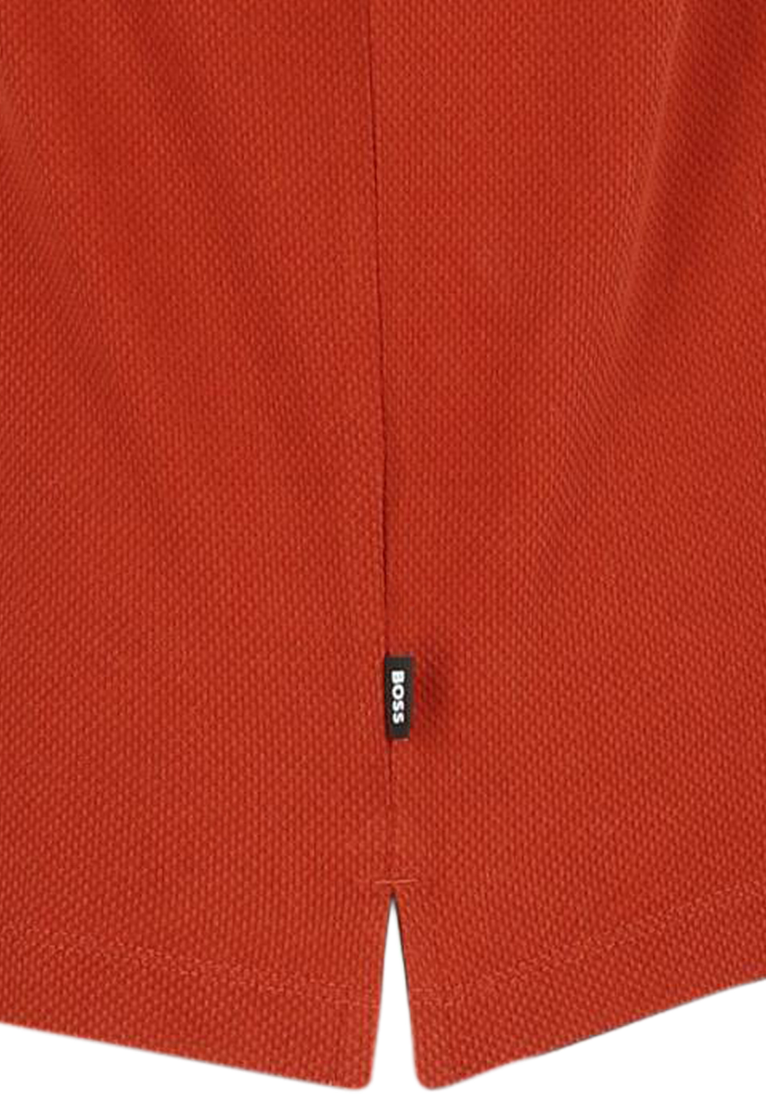 BOSS Prout regular fit heren polo, pique, donker oranje