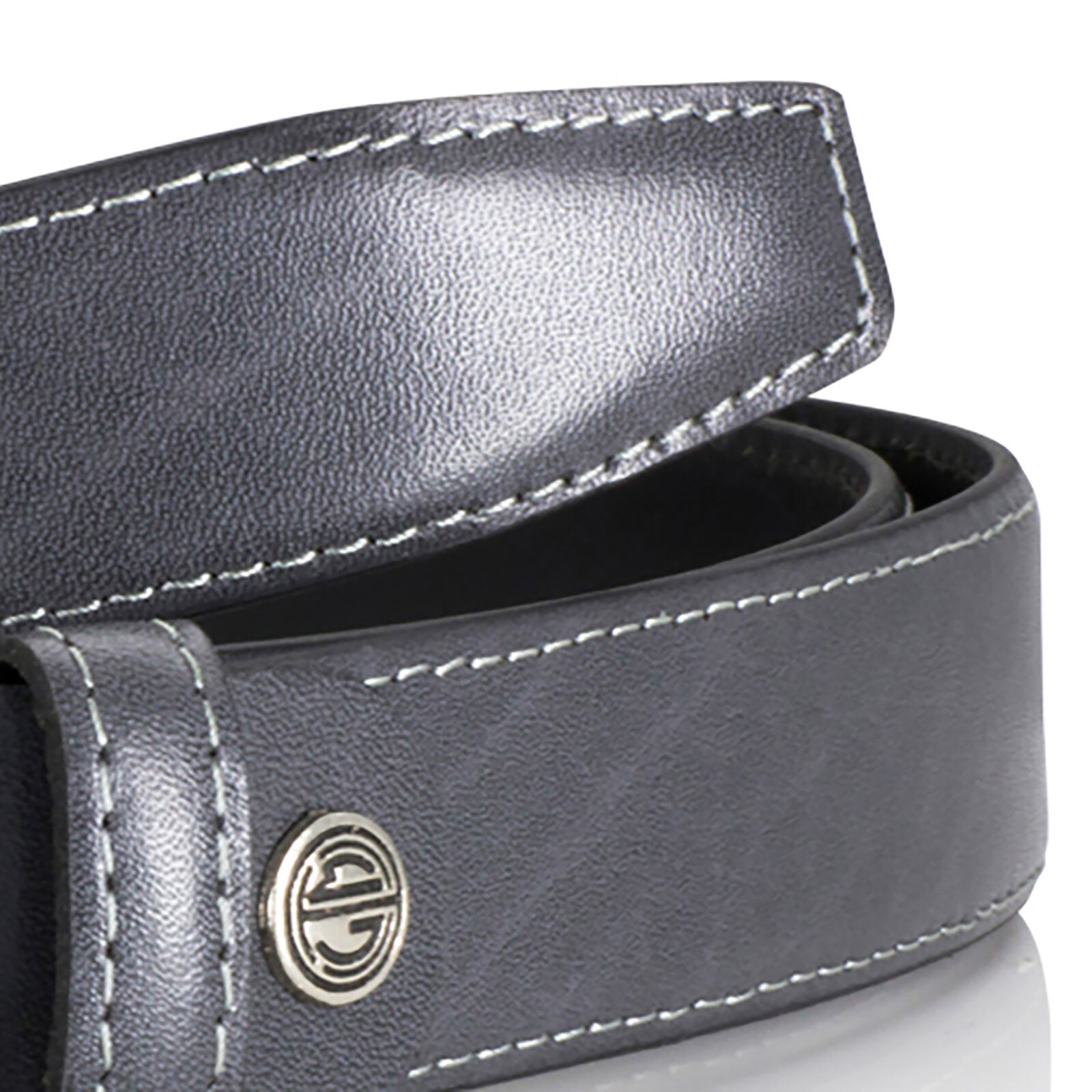 LINDENMANN leren heren riem, grijs