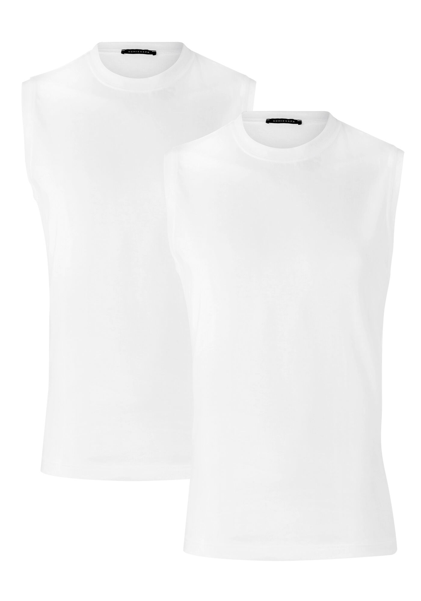 Schiesser American T-shirt Singlet 2-pack, wit 