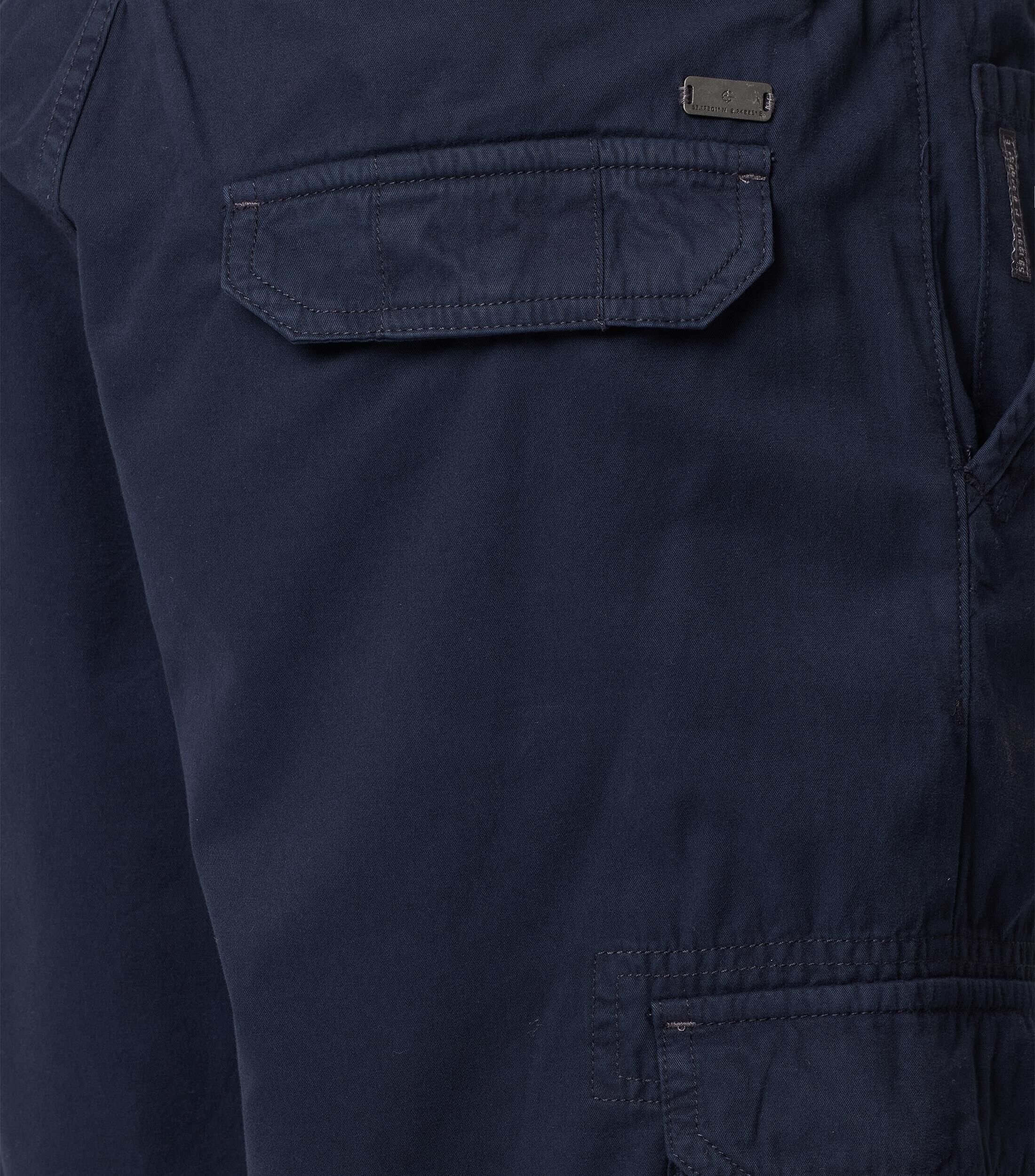 CASA MODA driekwart bermuda BEN, heren cargo bermuda over de knie, blauw