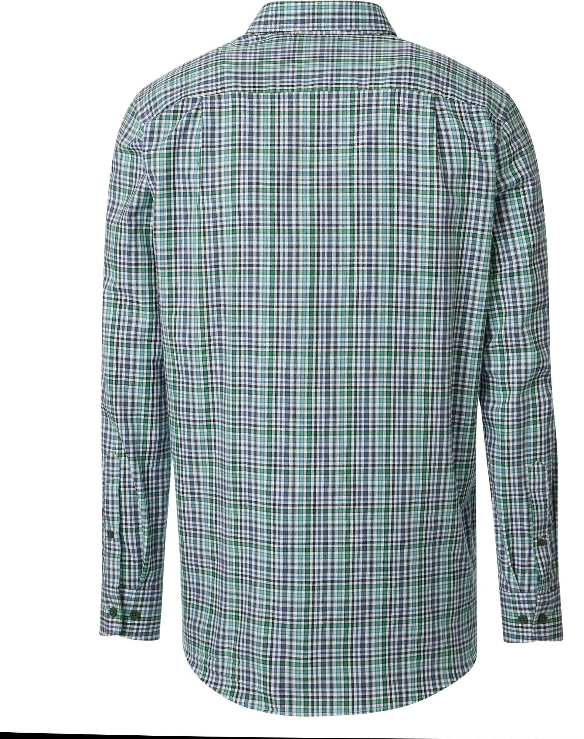 Redmond modern fit overhemd, twill, groen, blauw, wit geruit