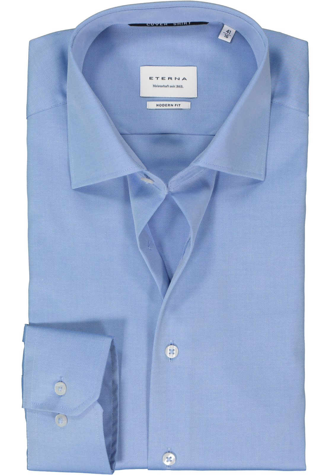 1-4067159154684_eterna-overhemd_HR ETERNA modern fit overhemd, twill, blauw