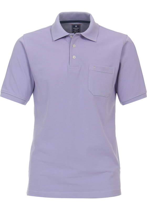 Redmond regular fit heren polo, pique, paars Redmond regular fit heren polo, pique, paars