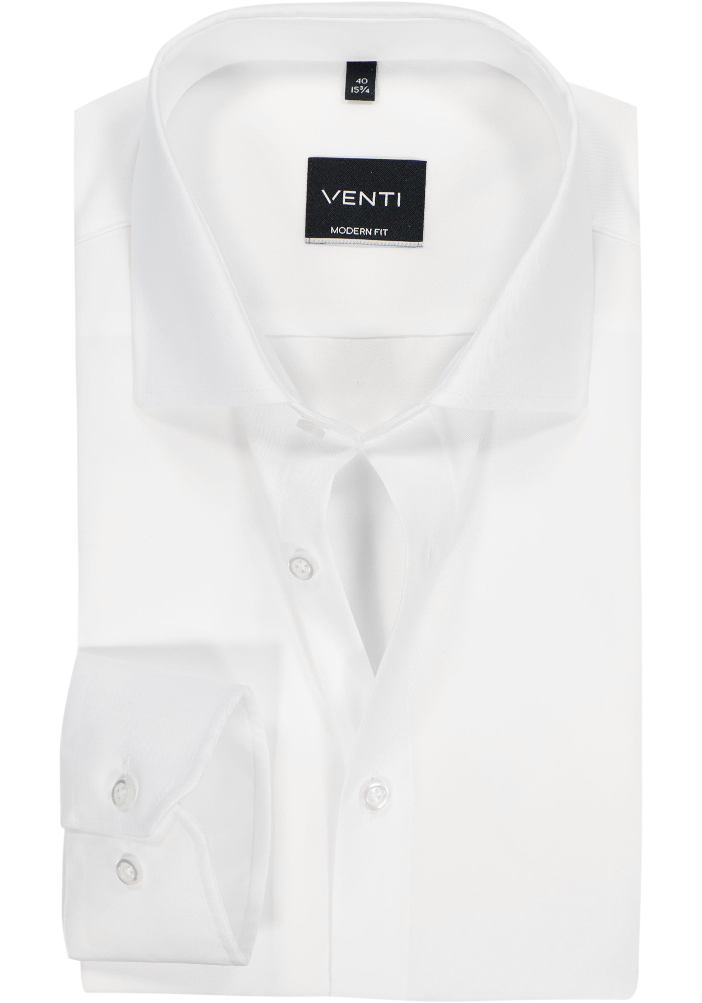 VENTI modern fit overhemd, twill, wit