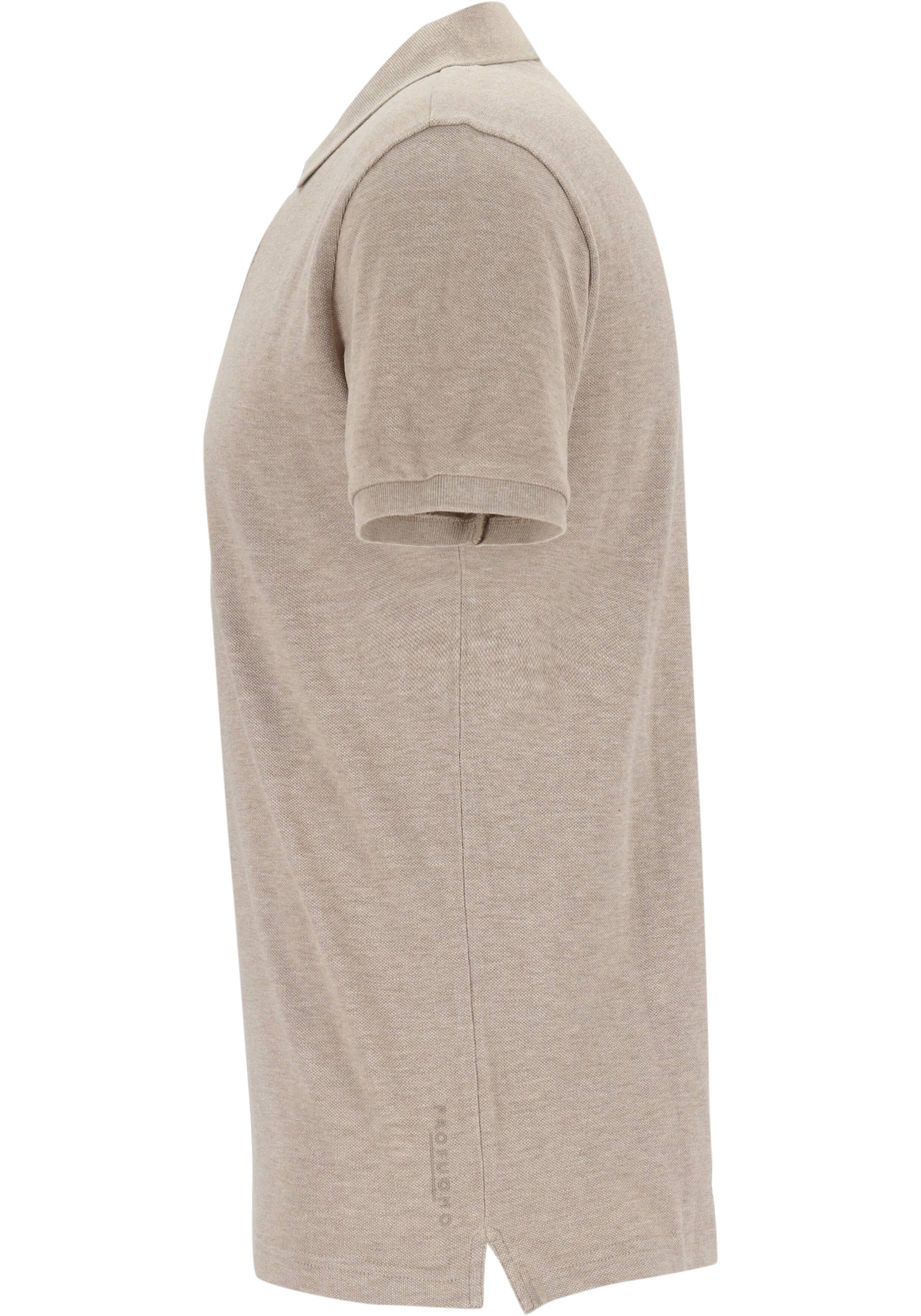 Profuomo slim fit heren polo, beige