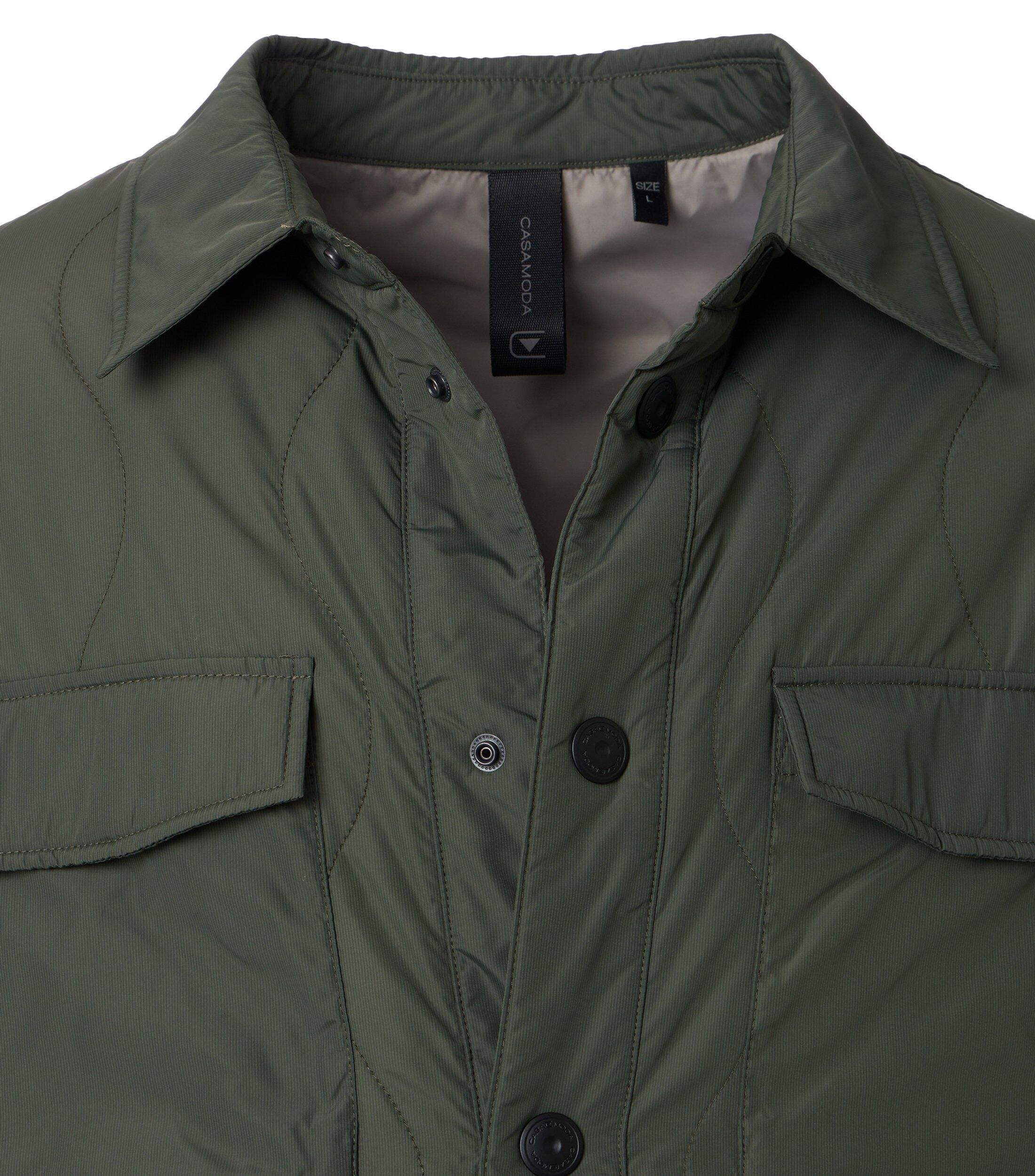 CASA MODA comfort fit overshirt, groen, wit