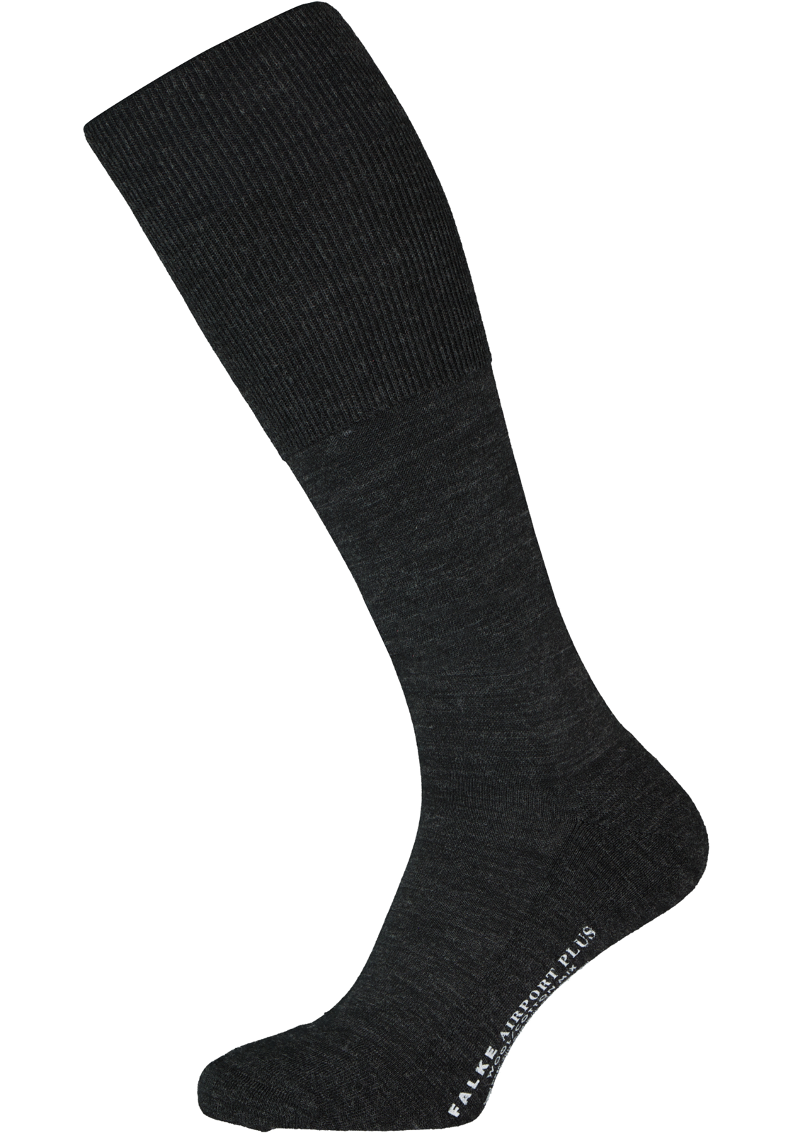 kniekous_2_HR FALKE Airport Plus heren kniekousen, antraciet (anthracite melange)
