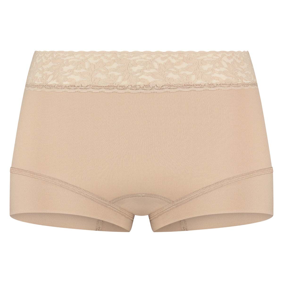 RJ Bodywear RJ dames Pure Color dames short kant (1-pack), lichtbruin