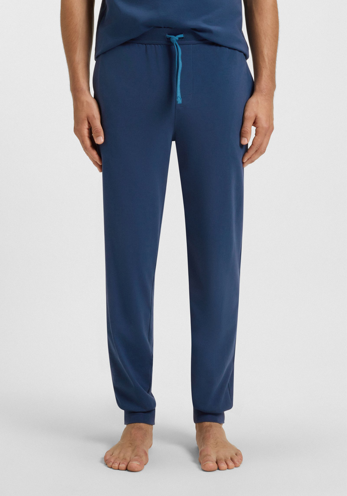 BOSS Mix&Match Pants, heren pyjama- of loungebroek, blauw BOSS Mix&Match Pants, heren pyjama- of loungebroek, blauw