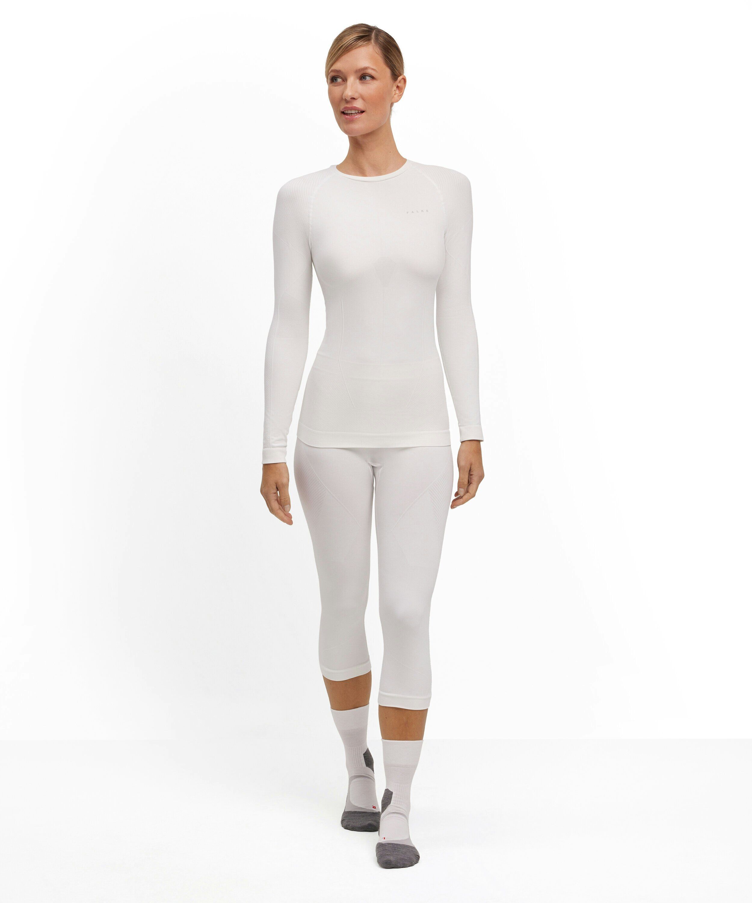 FALKE dames shirt met lange mouw Warm, thermoshirt, wit (white)
