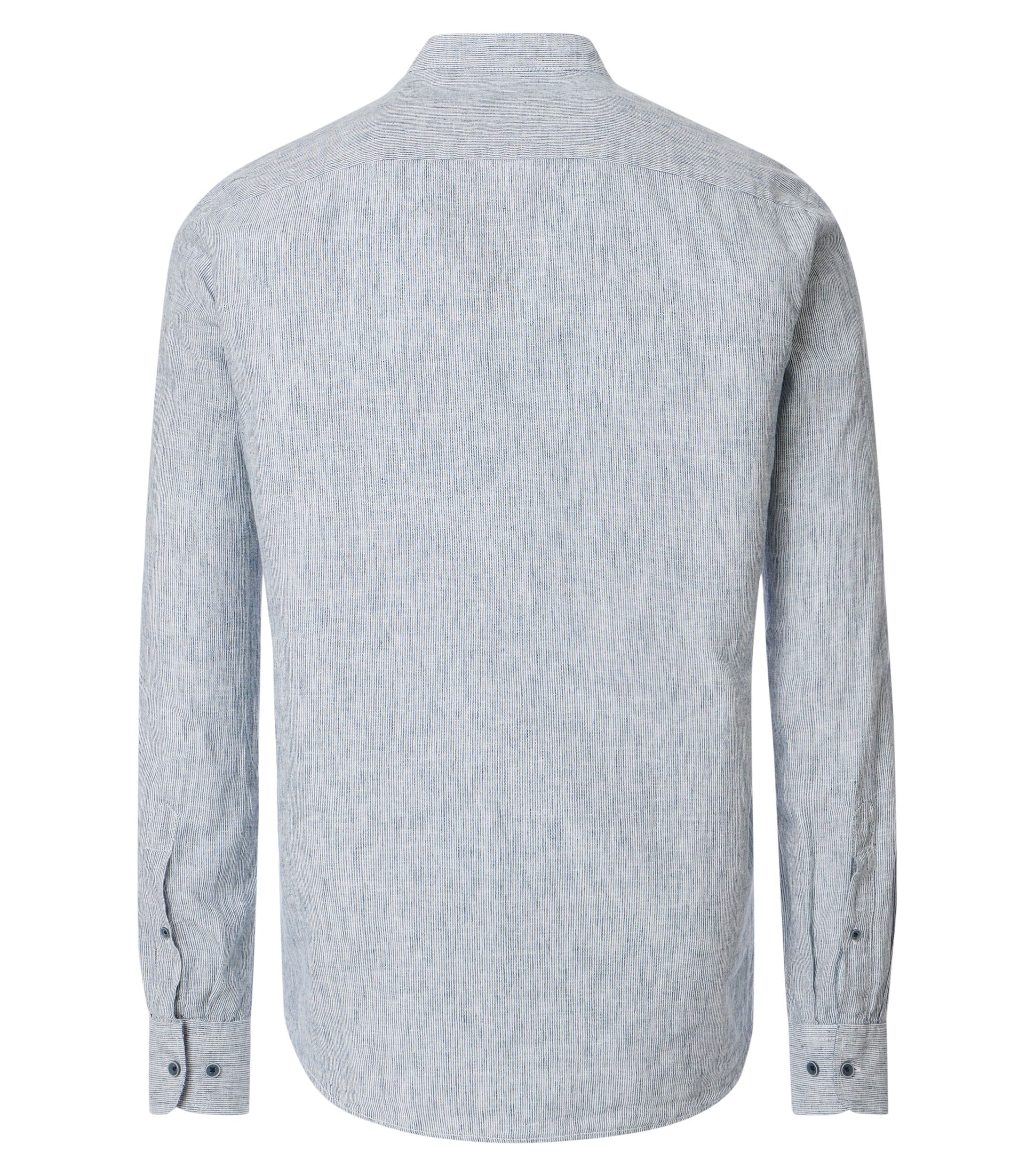 CASA MODA Sport casual fit overhemd, structuur, blauw, wit