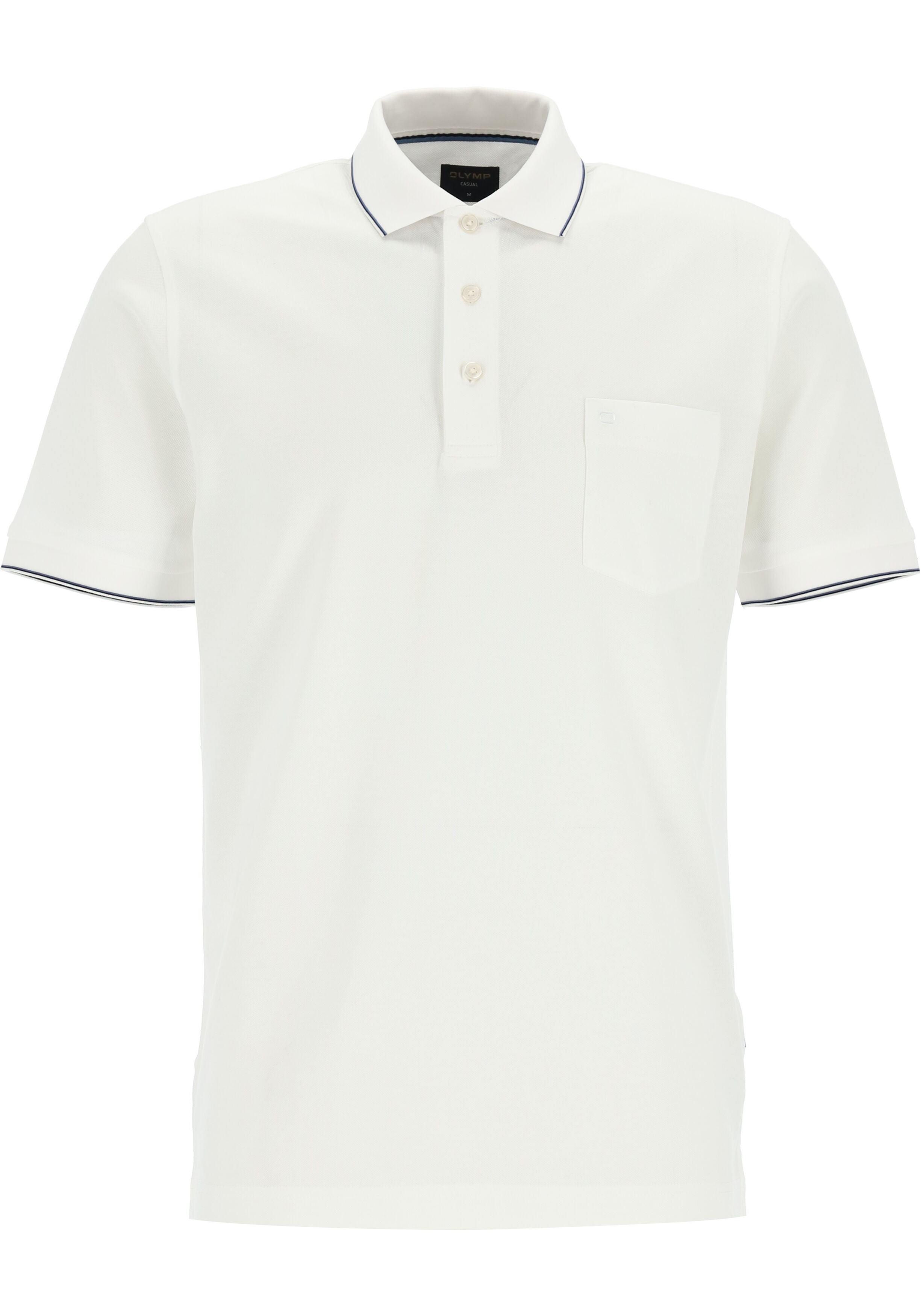 OLYMP Polo Casual, modern fit polo, wit