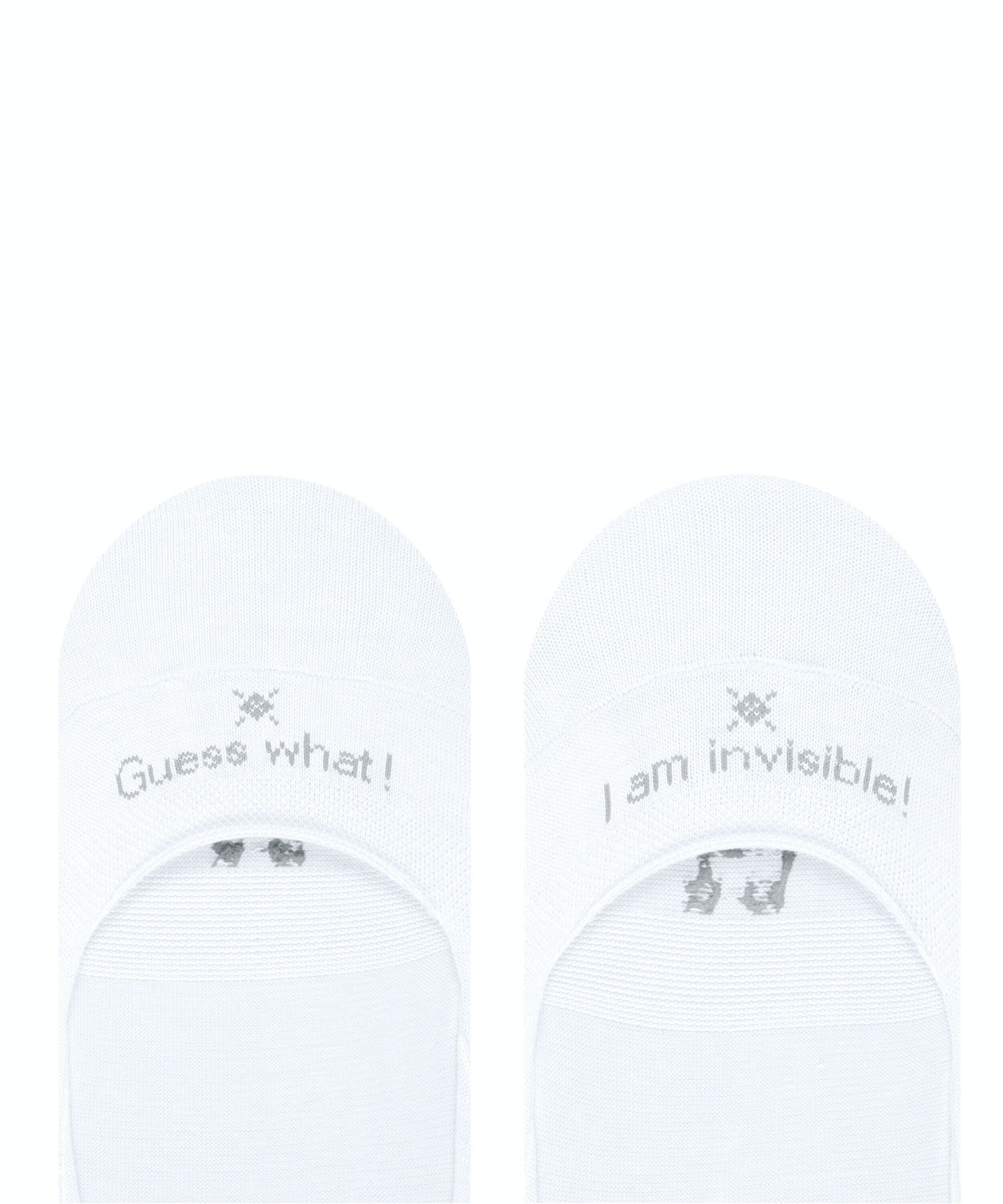 Burlington Carrington heren invisible sokken, wit (white)