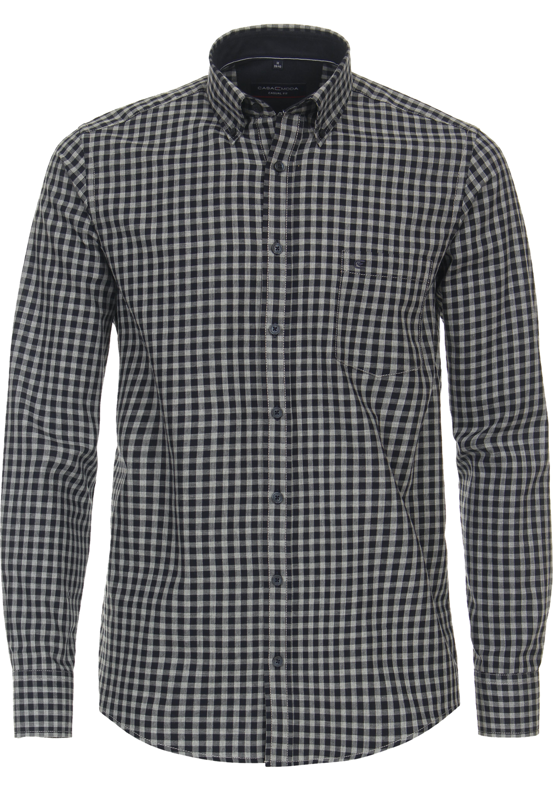 1-4064813684198-casa_moda-overhemd_HR CASA MODA Sport casual fit overhemd, flanel, blauw geruit