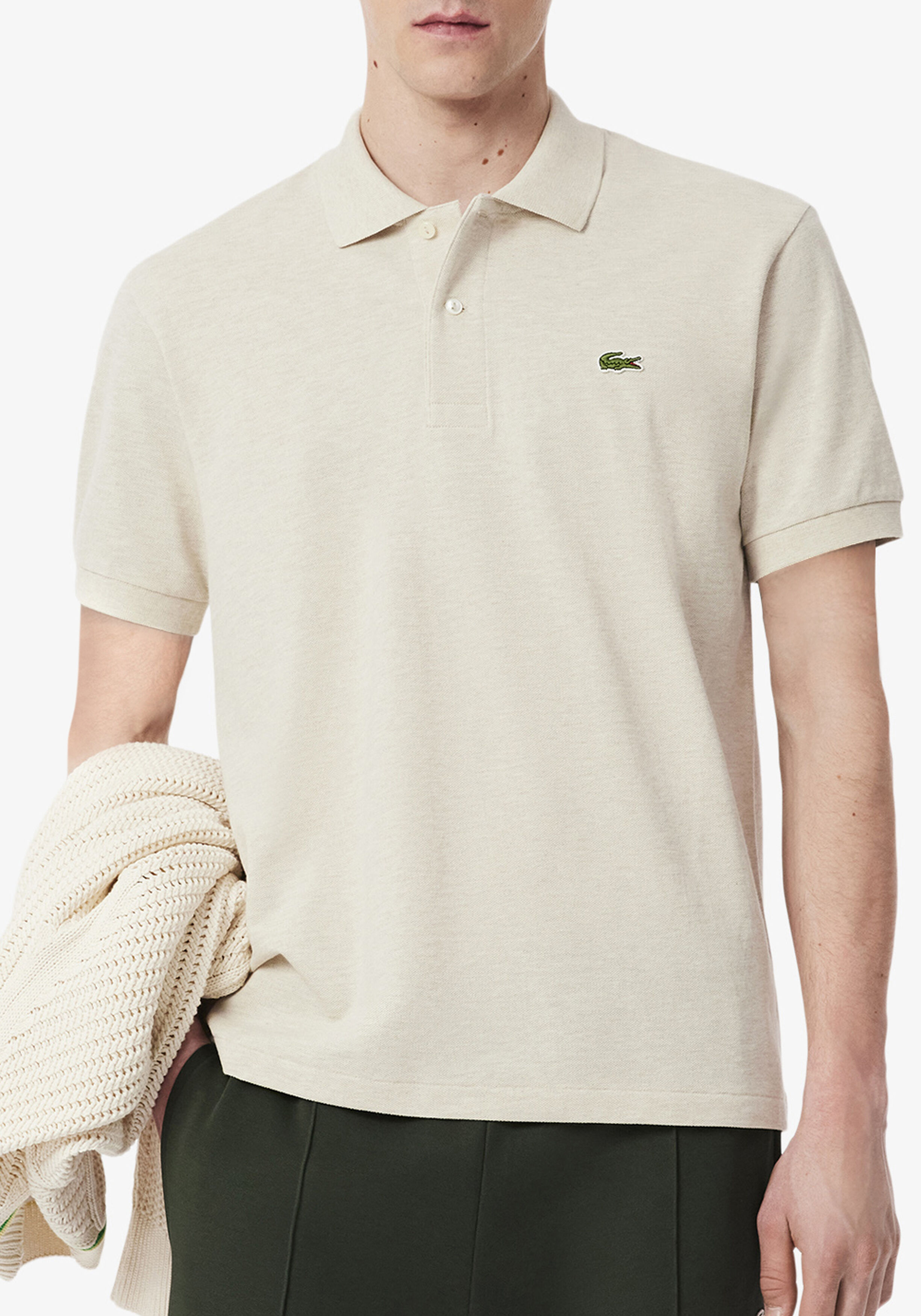 Lacoste Classic Fit polo, grijs beige