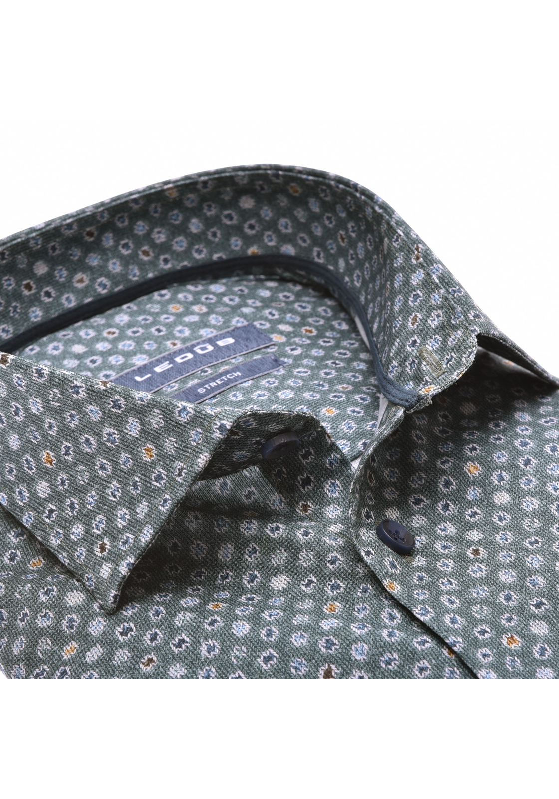 image_3_0142146_570-180-000_02jpgv1694144878bgcolor Ledub modern fit overhemd, mouwlengte 72 cm, popeline, donkergroen dessin