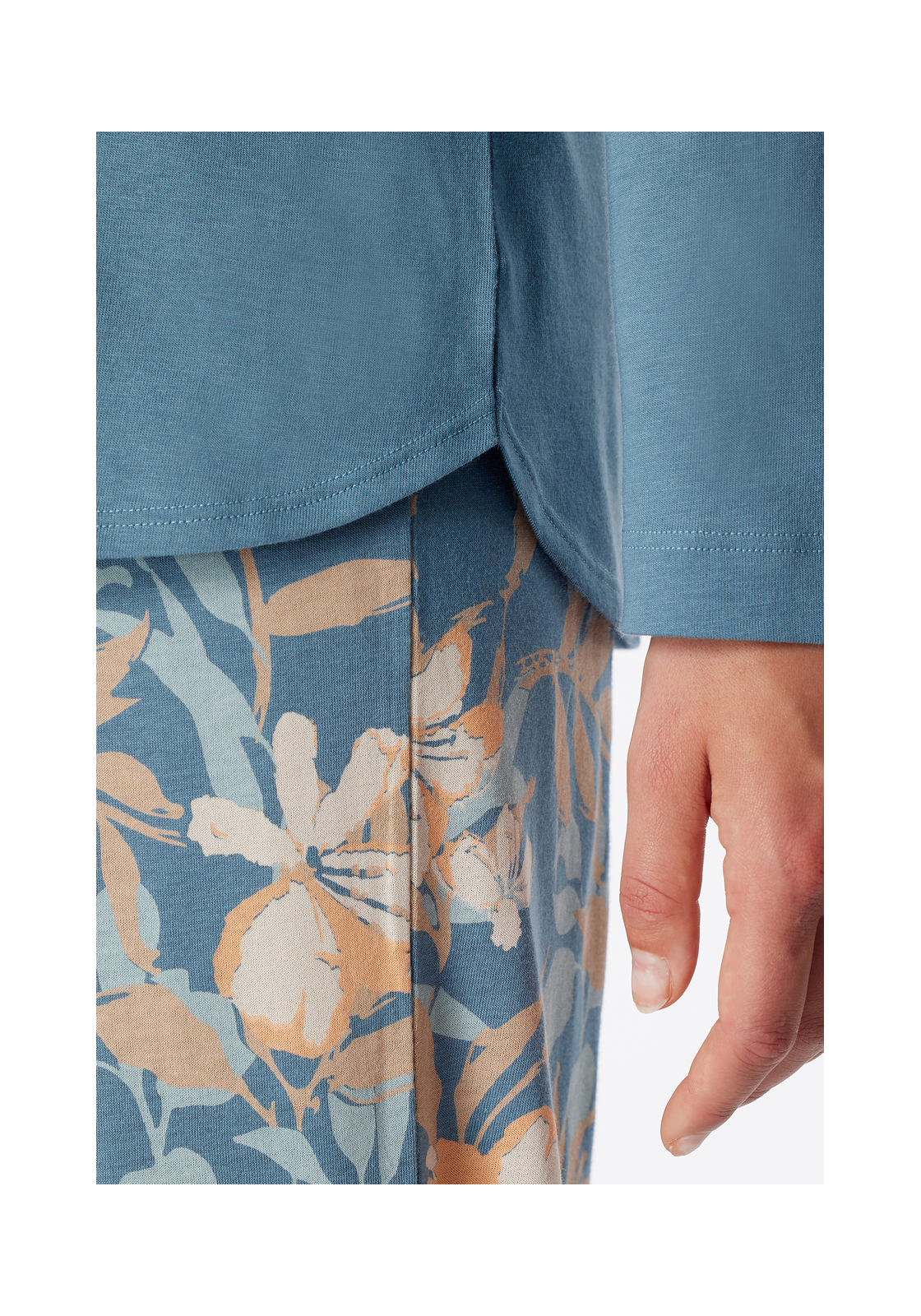 image_7_181237-808_5_1280x1280 SCHIESSER Comfort Nightwear pyjamaset, dames pyjama lengte blauw-grijs