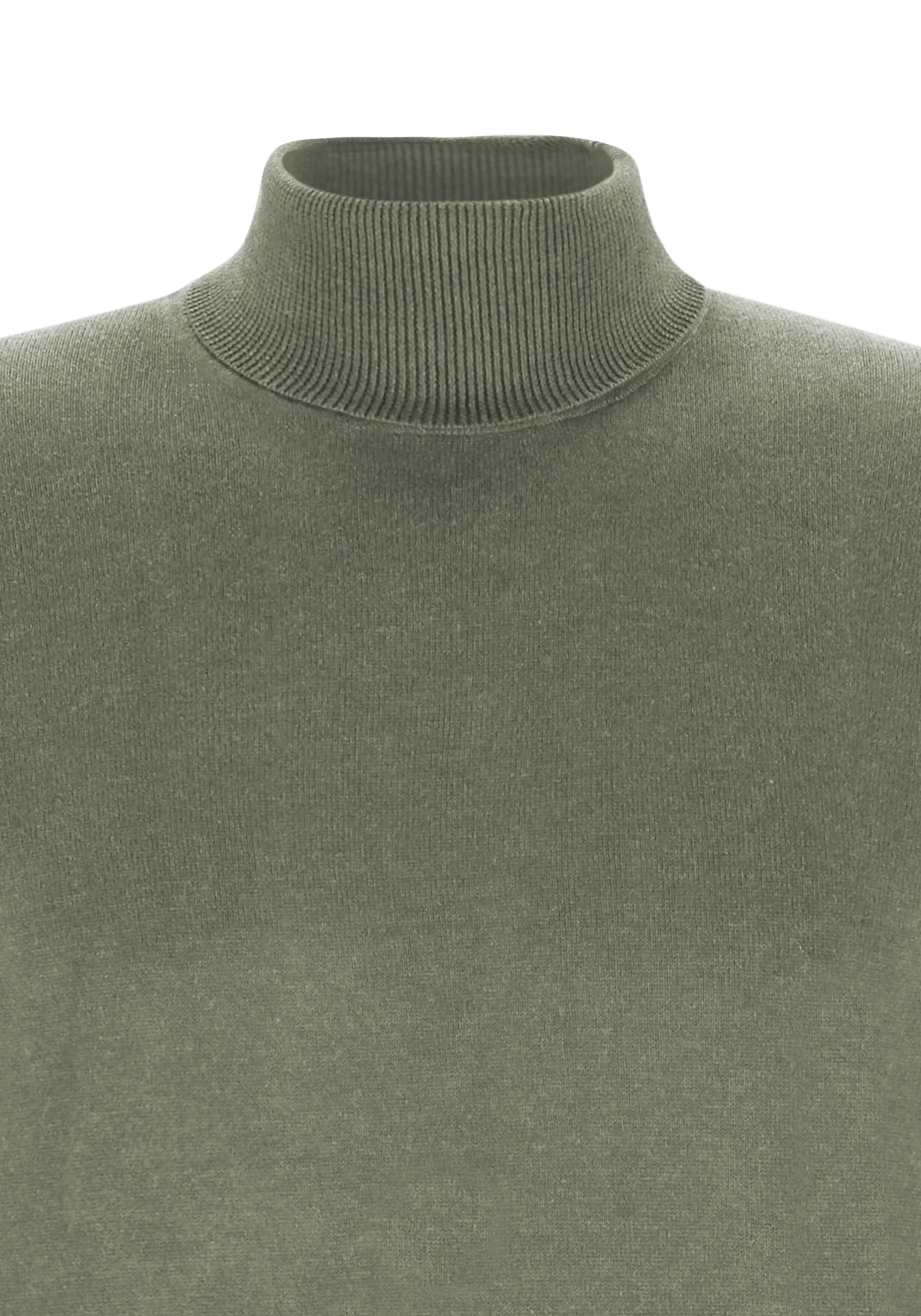 Michaelis heren trui katoenmengsel, slim fit coltrui, donkergroen