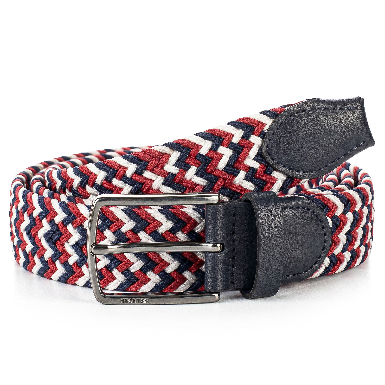 HECHTER elastische heren riem, marine-rood