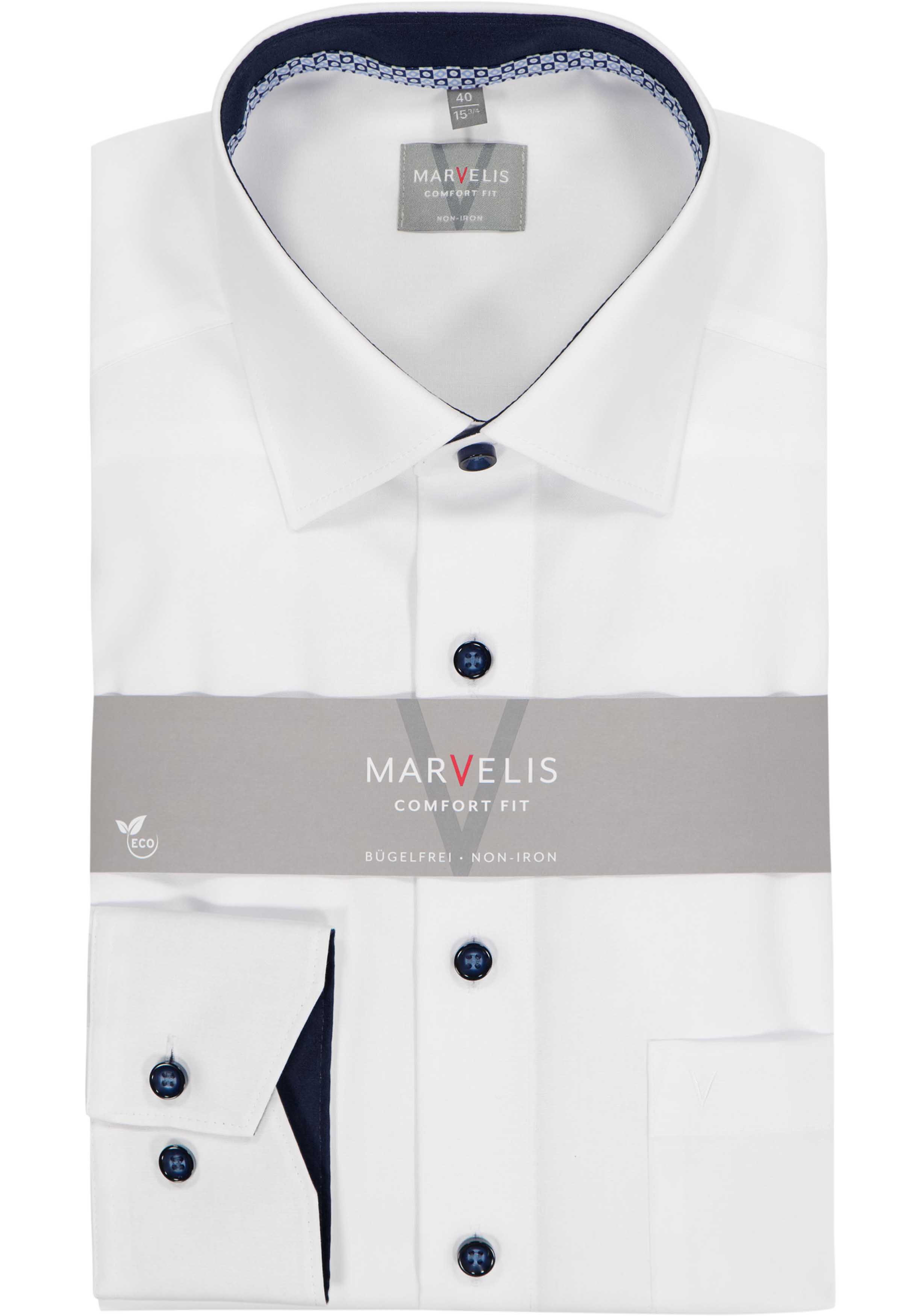 MARVELIS comfort fit overhemd, popeline, lichtblauw