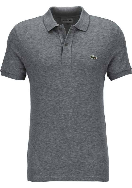 Lacoste Slim Fit polo, zwart met wit melange, Eclipse Jaspe Lacoste Slim Fit polo, zwart met wit melange, Eclipse Jaspe