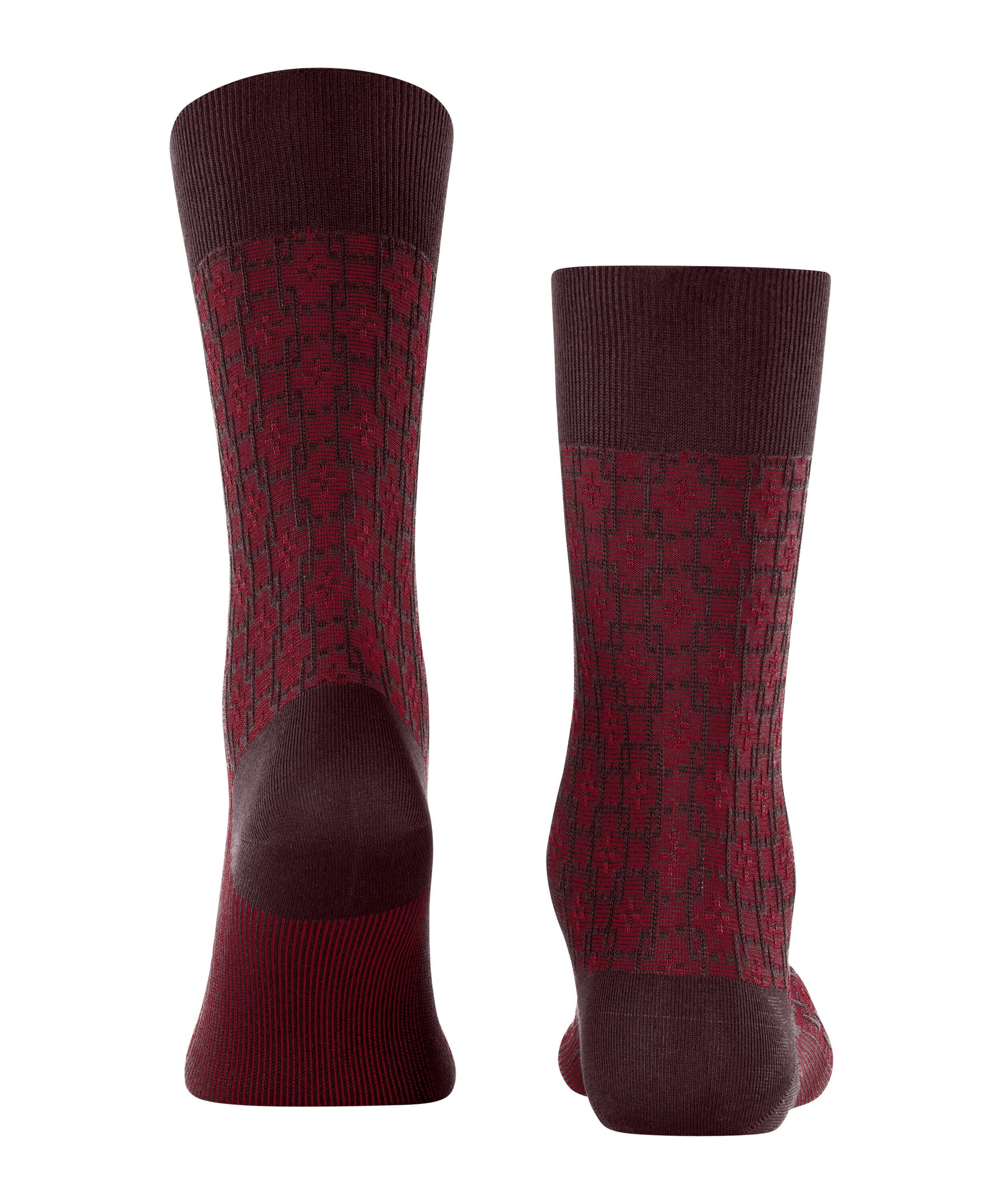 FALKE Artwork Tie herensokken, bordeaux rood (bordeaux)