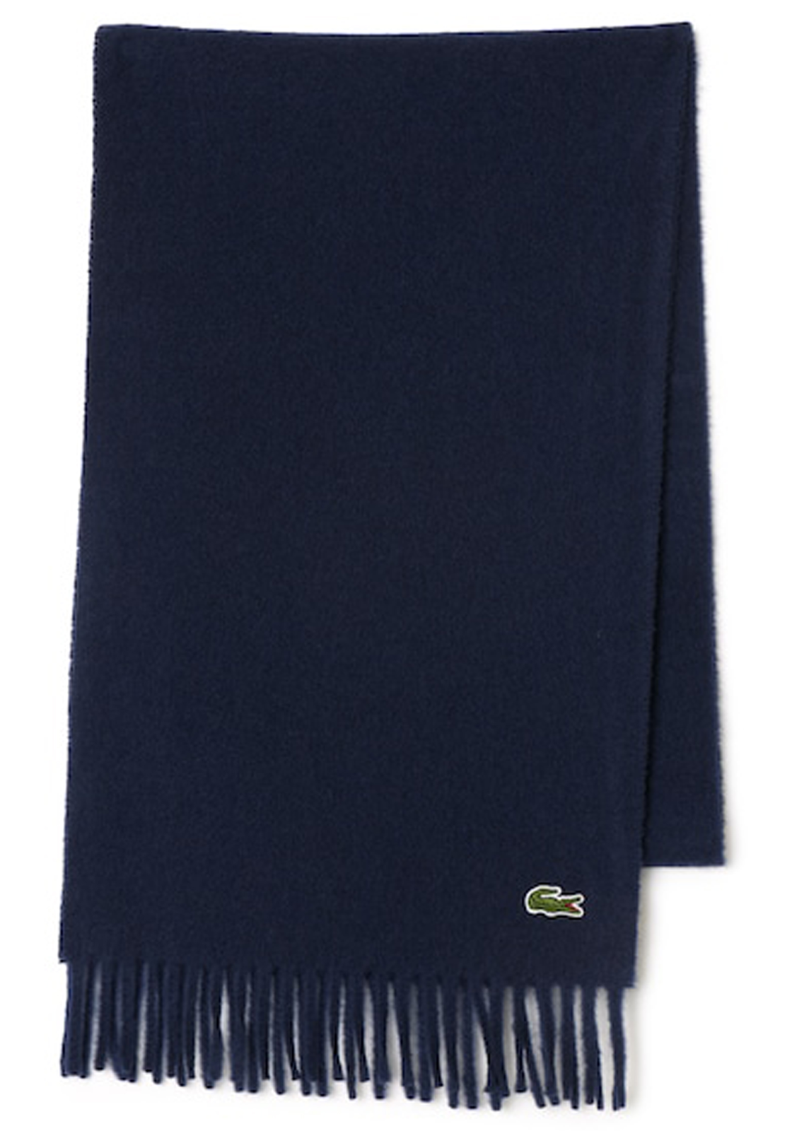 Lacoste sjaal wol met kasjmier, unisex gewoven sjaal, donkerblauw Lacoste sjaal wol met kasjmier, unisex gewoven sjaal, donkerblauw