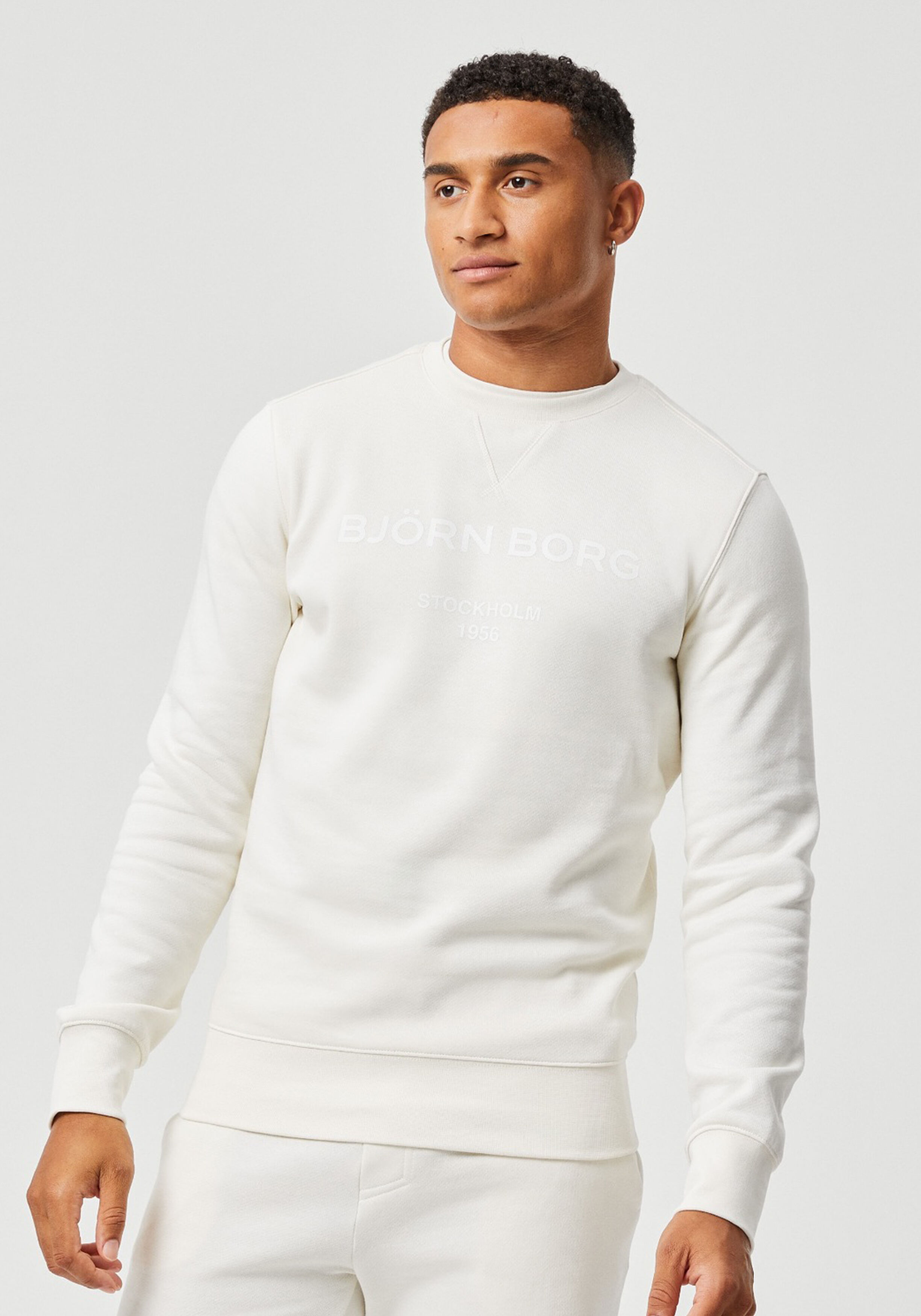 Bjorn Borg Logo Crew, off white