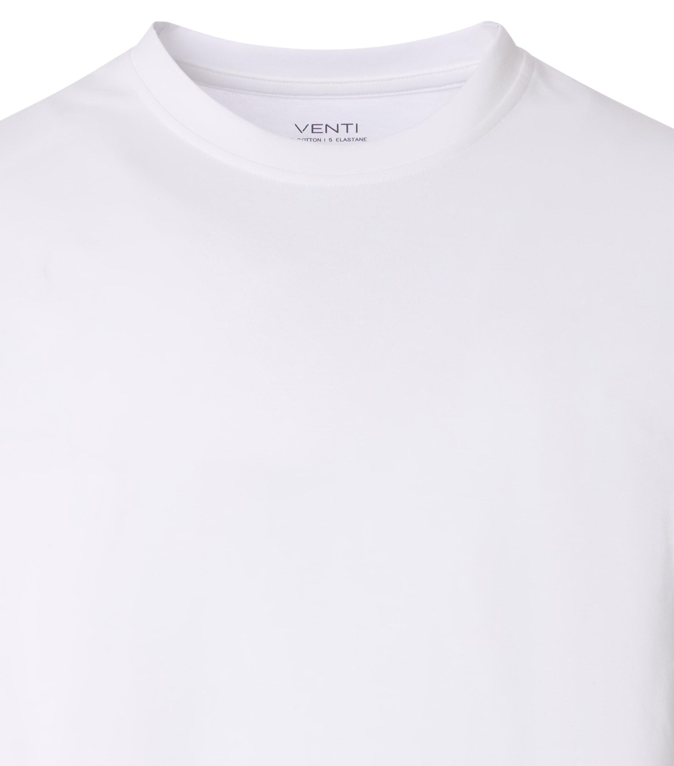 VENTI modern heren T-shirt, wit