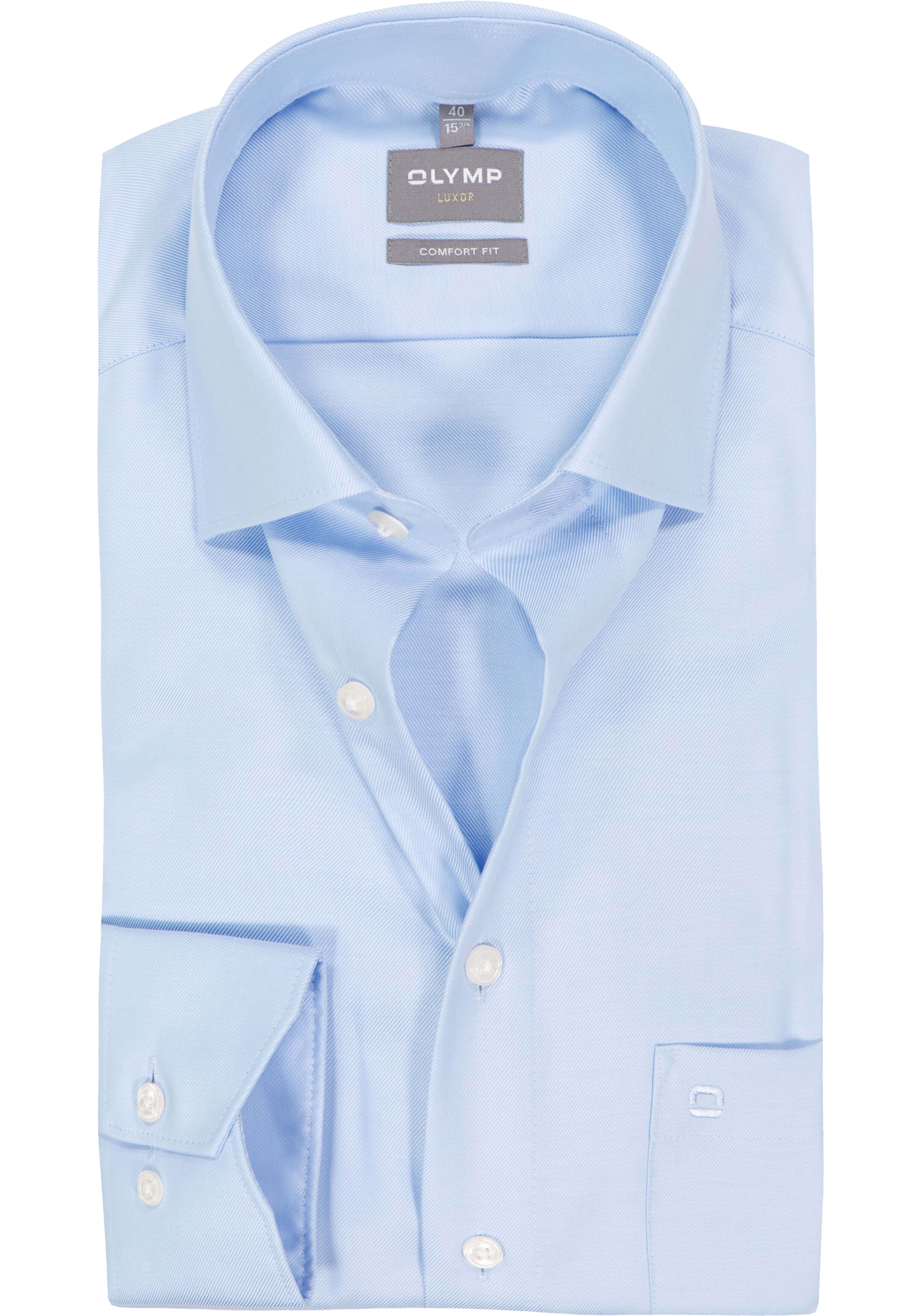 OLYMP Luxor comfort fit overhemd, lichtblauw twill