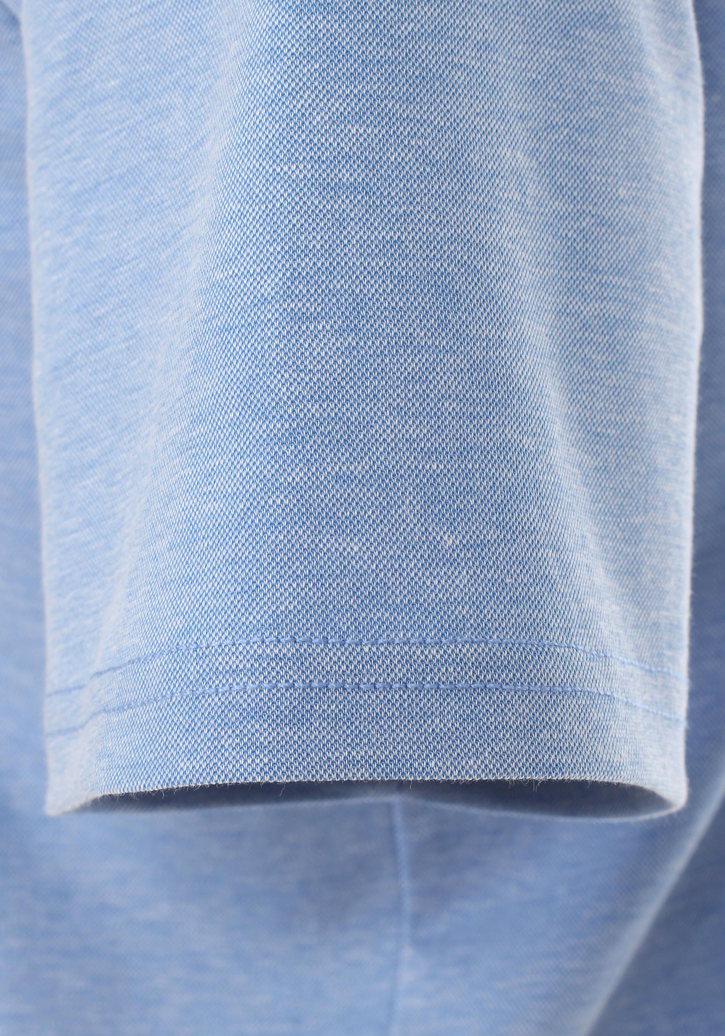 Redmond regular fit poloshirt, midden blauw melange